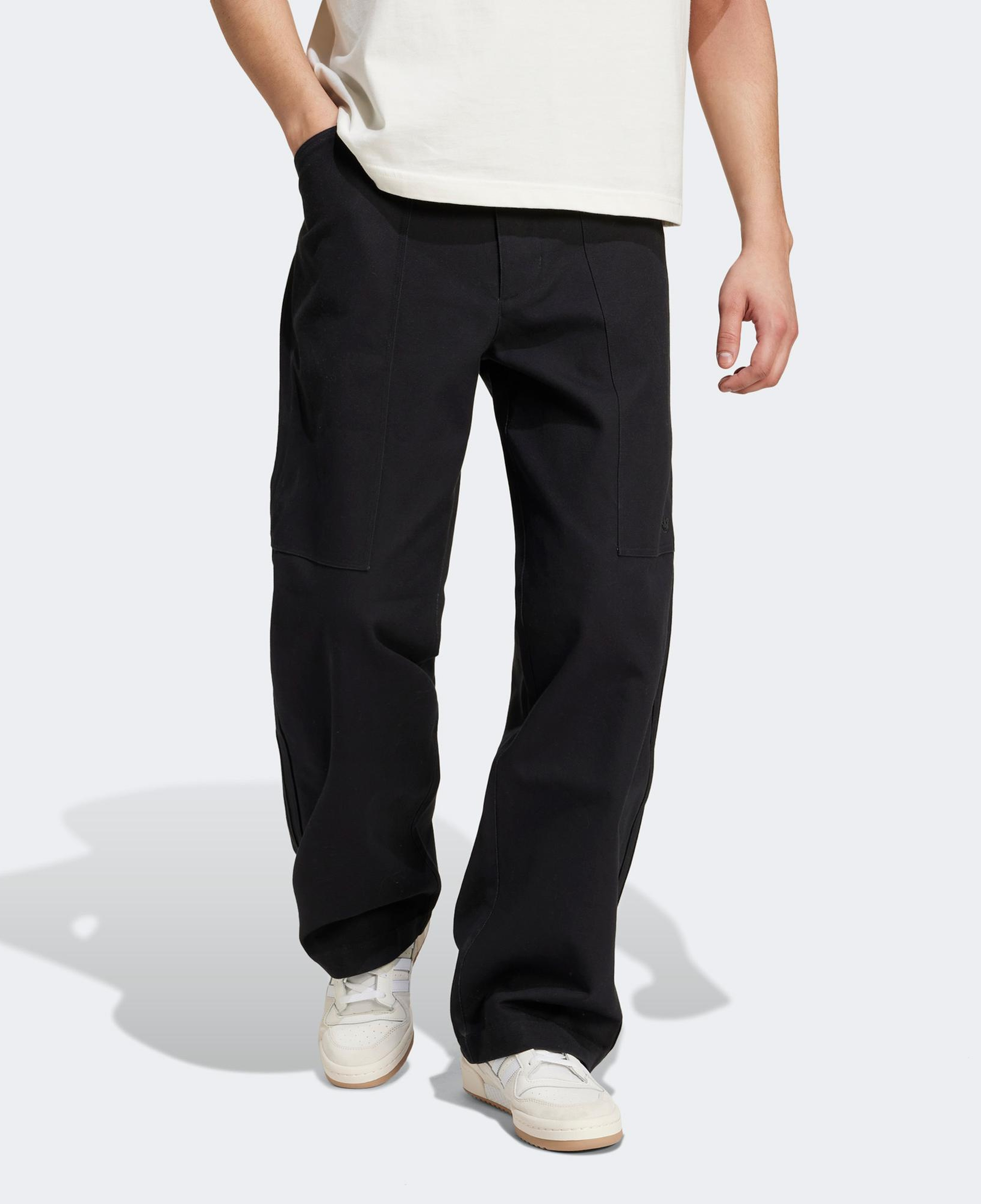 adidas Premium Essentials Twill Cargo Erkek Siyah Eşofman Altı