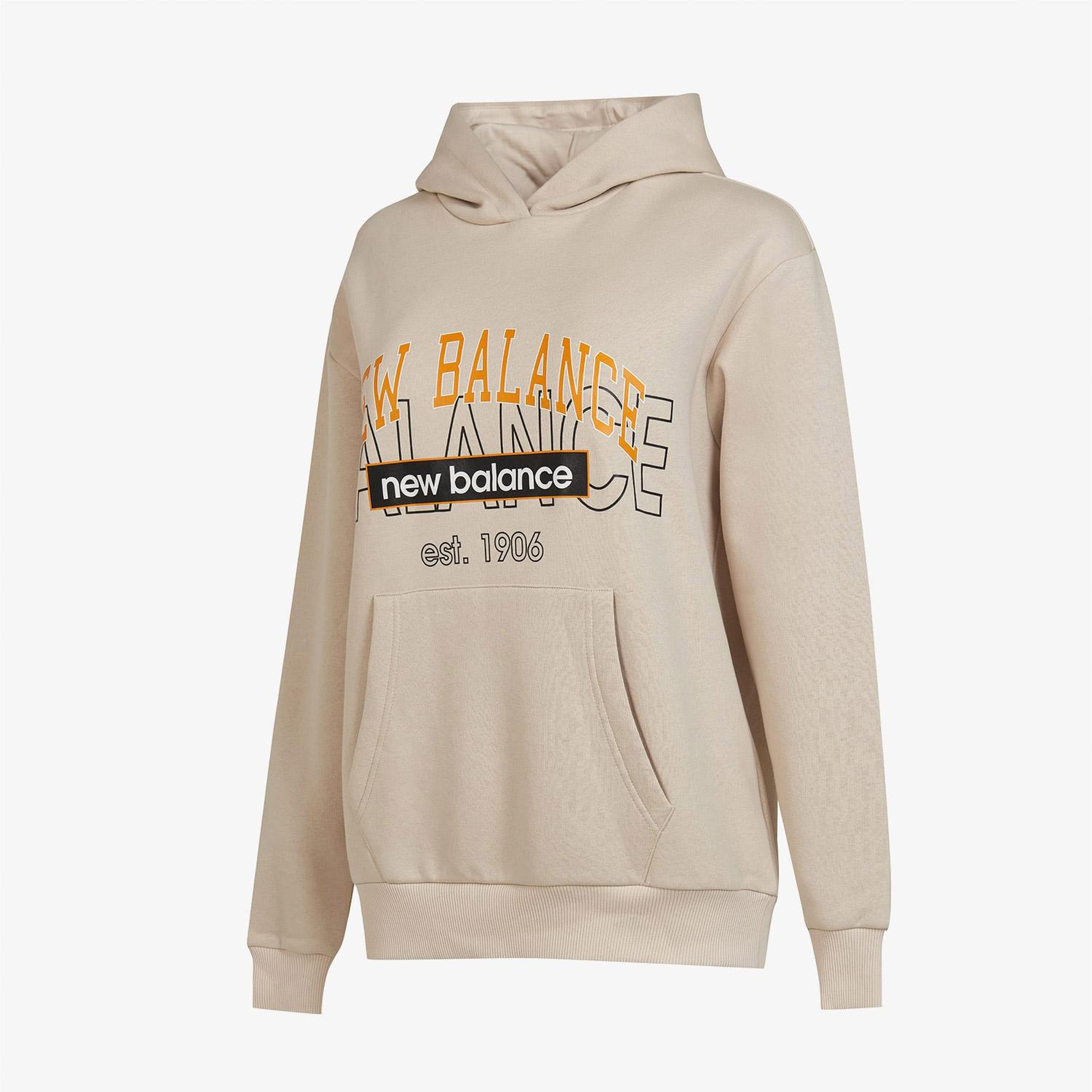 New Balance UNH3406 Unisex Bej Sweatshirt