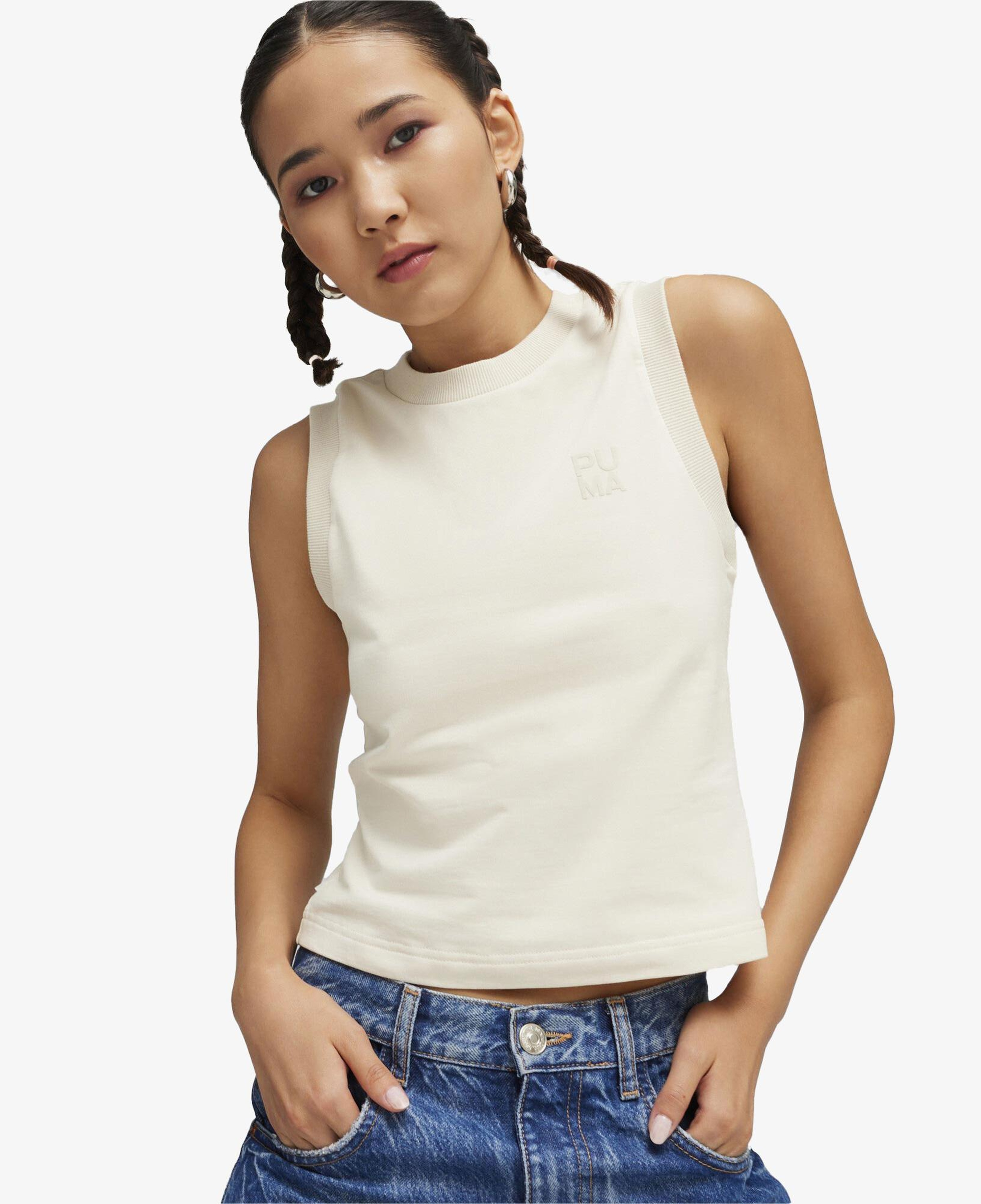 Puma infuse Slim Tank Kadın Krem T-Shirt