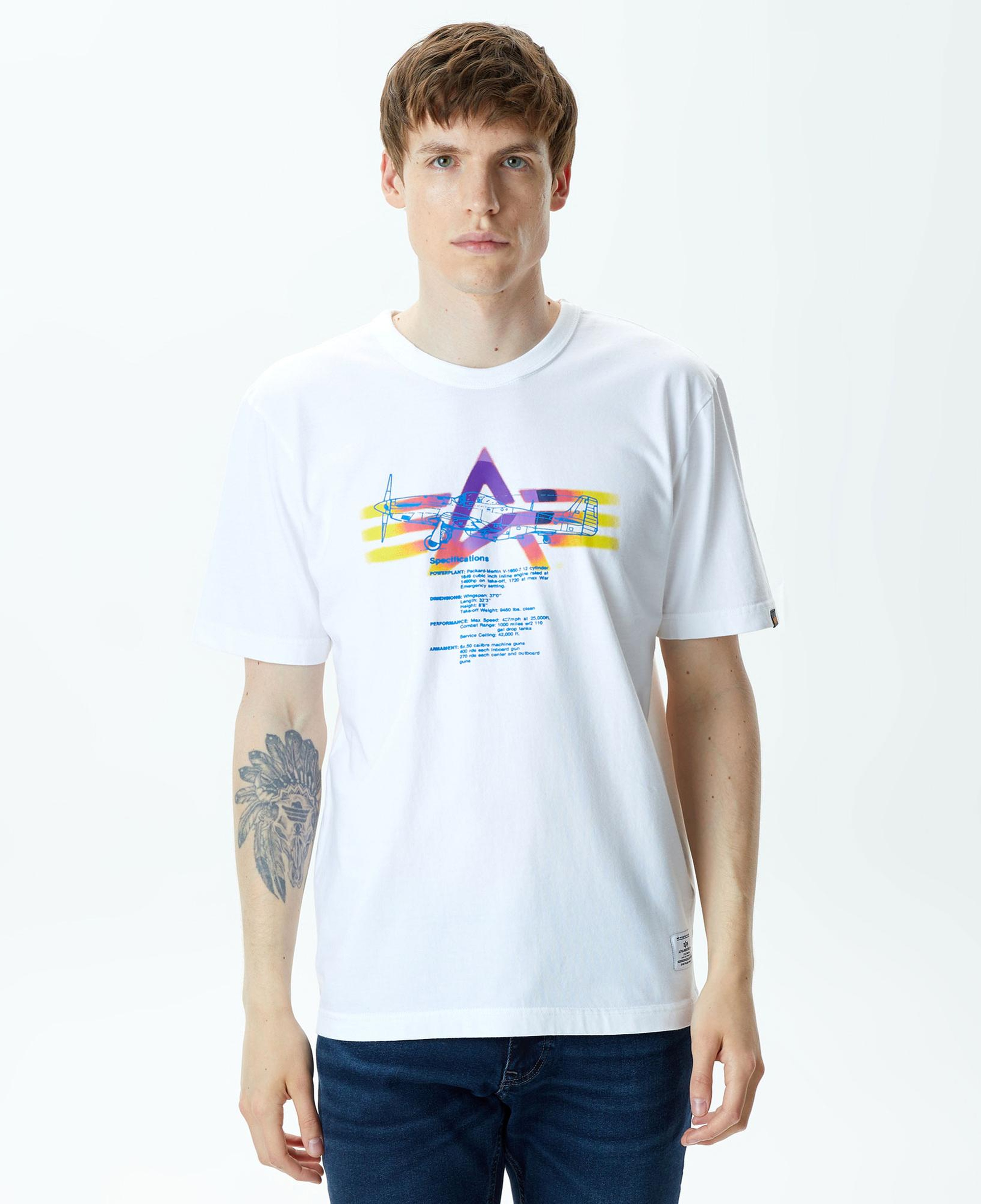 Alpha Industries Alpha Gradient Unisex Beyaz T-Shirt