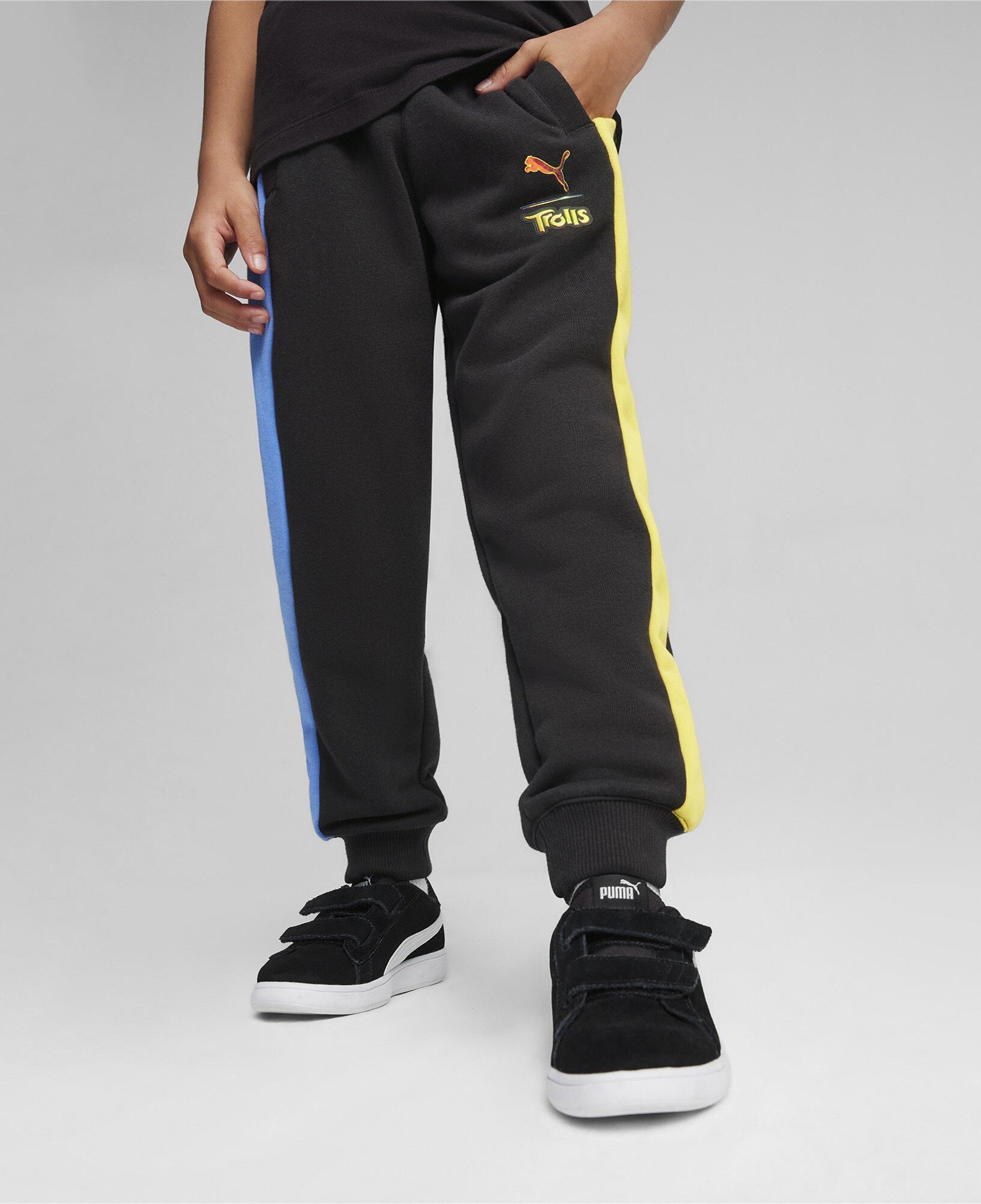 Puma X Trolls T7 Track Çocuk Siyah Eşofman Altı