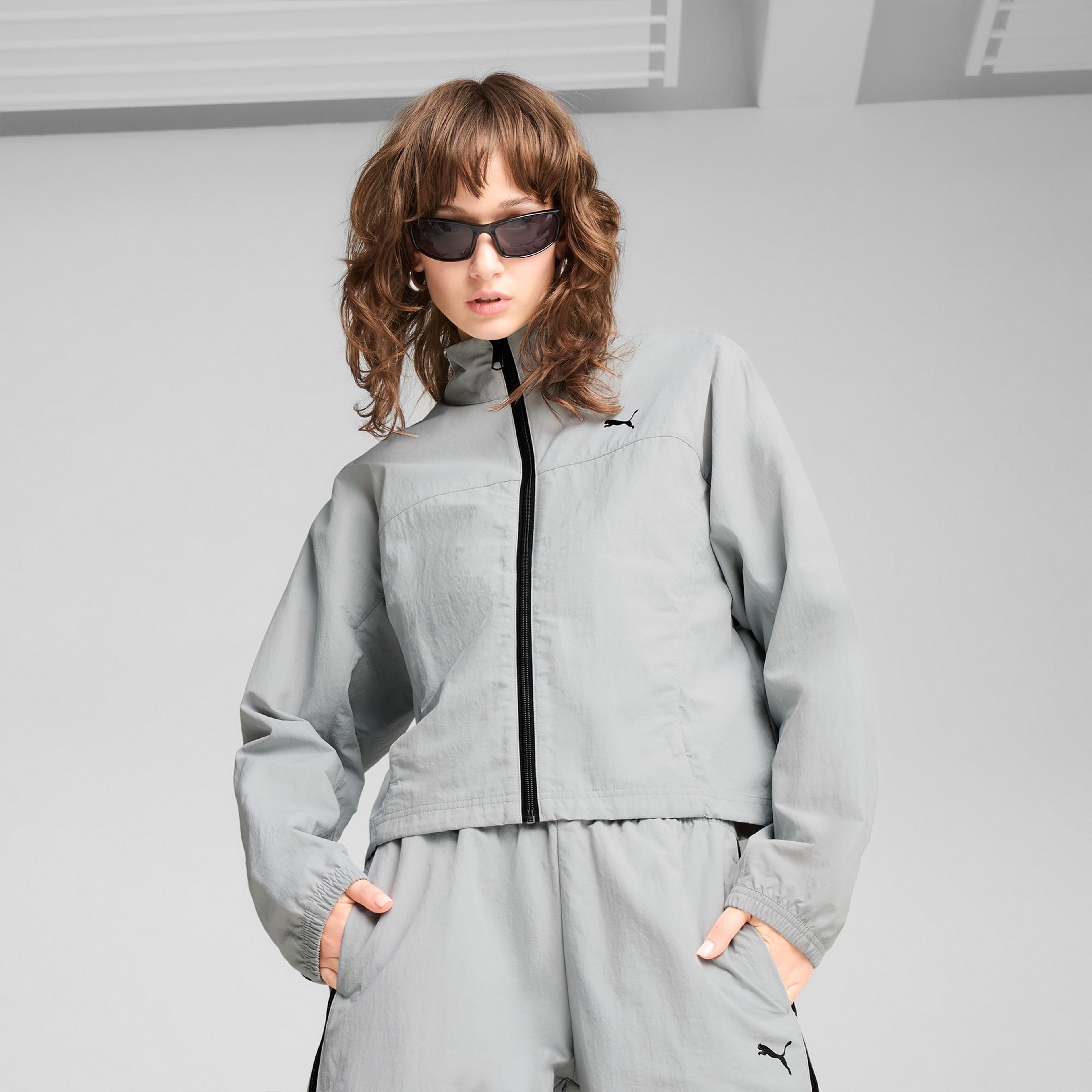 Puma Dare To Zip-Off Kadın Gri Ceket