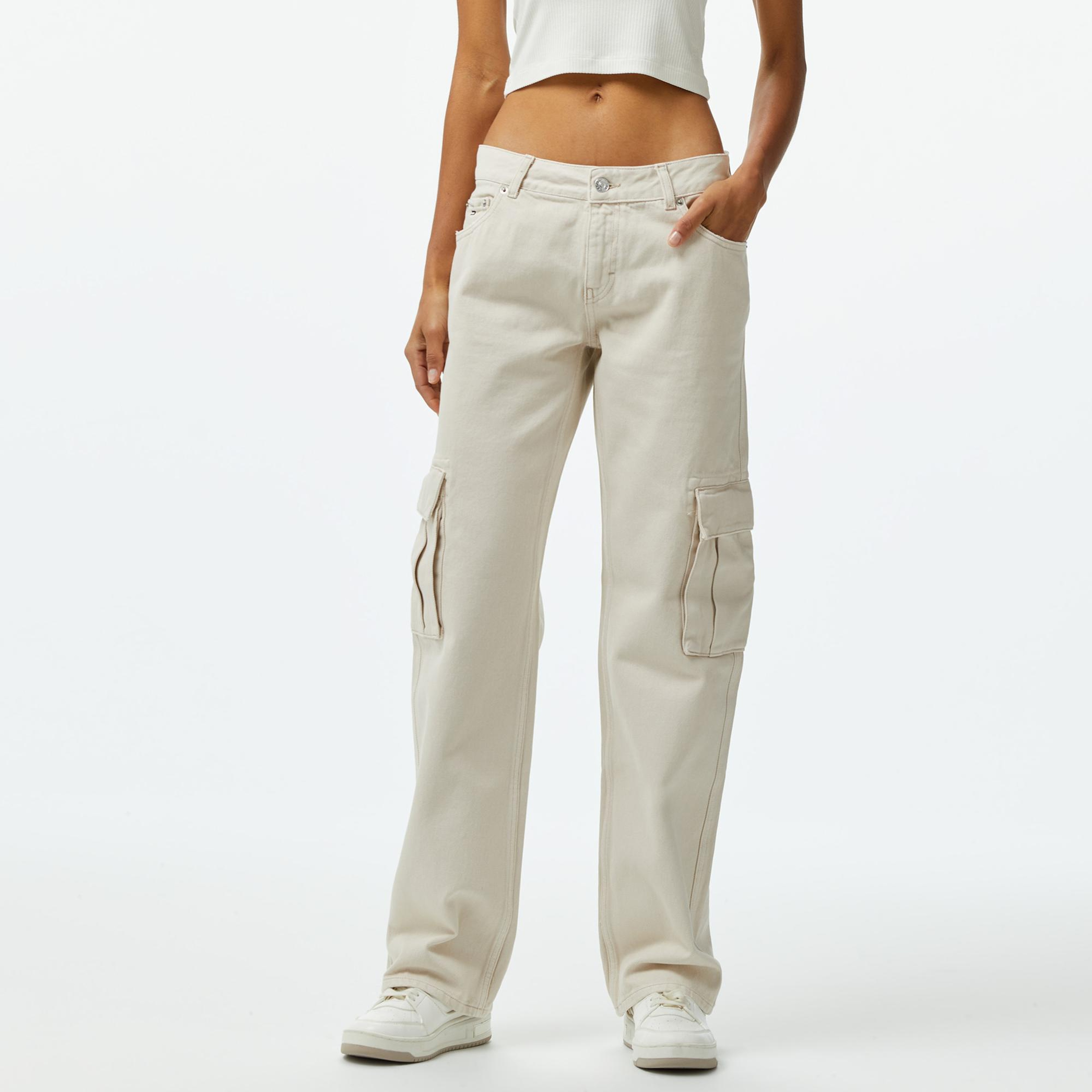 Tommy Jeans Sophie Denim Kadın Krem Pantolon