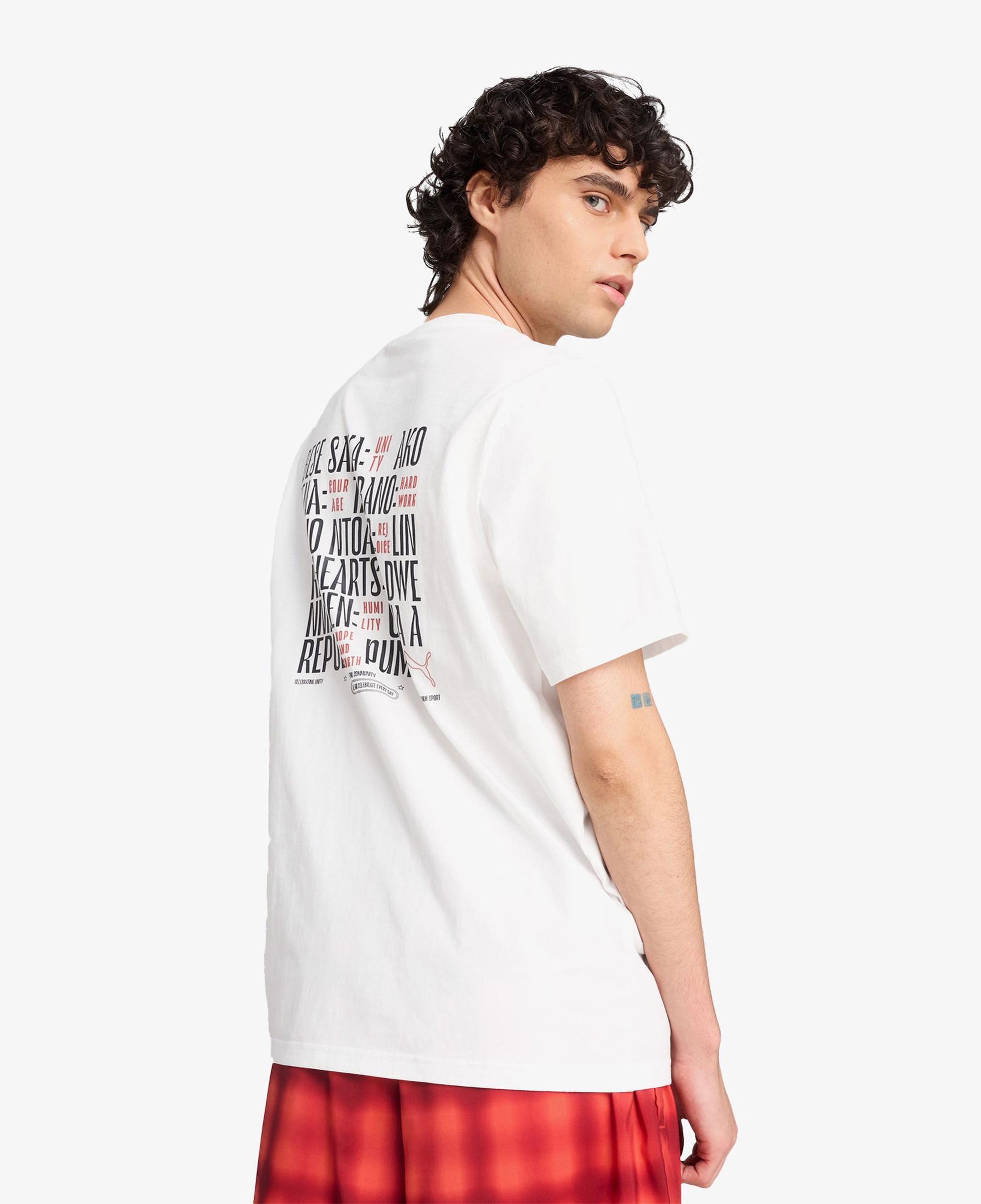 Puma Road to Unity Values Graphic Erkek Beyaz T-Shirt