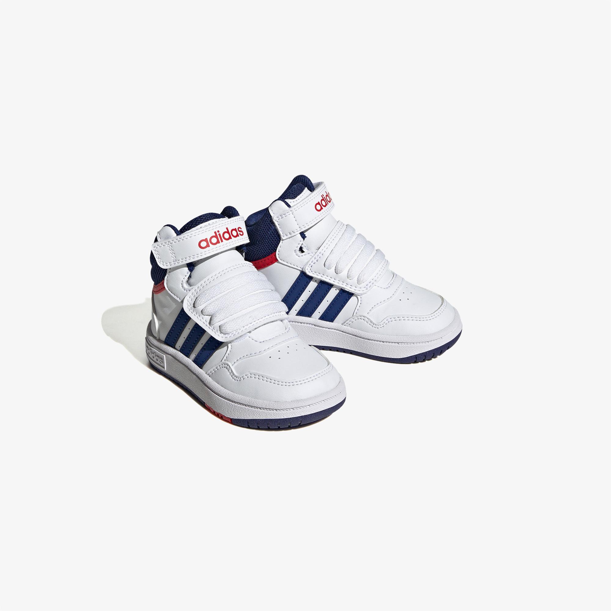 adidas Hoops Mid 3.0 Bebek Beyaz Spor Ayakkabı