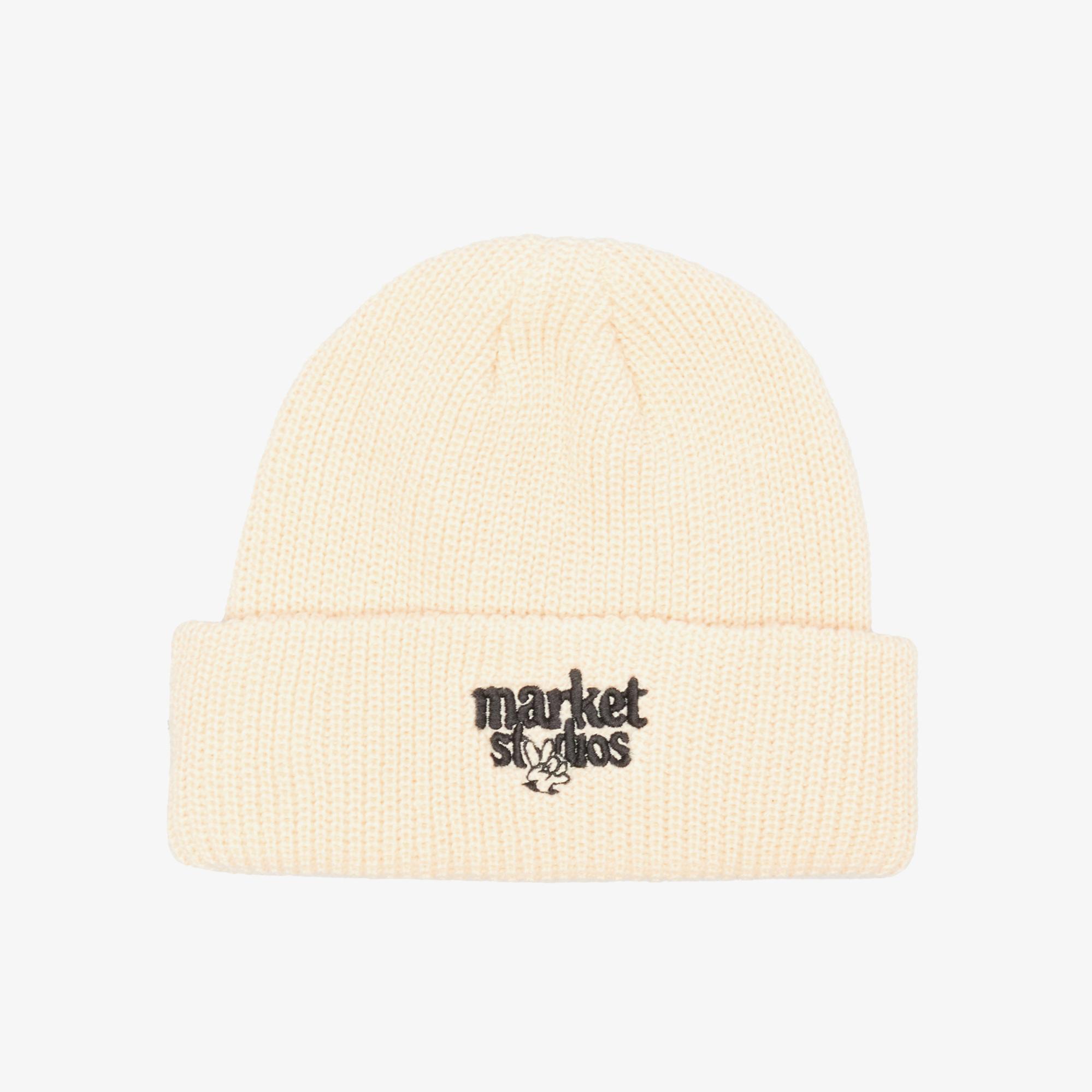 Market Smiley Upside Down Beanie Erkek Krem Bere