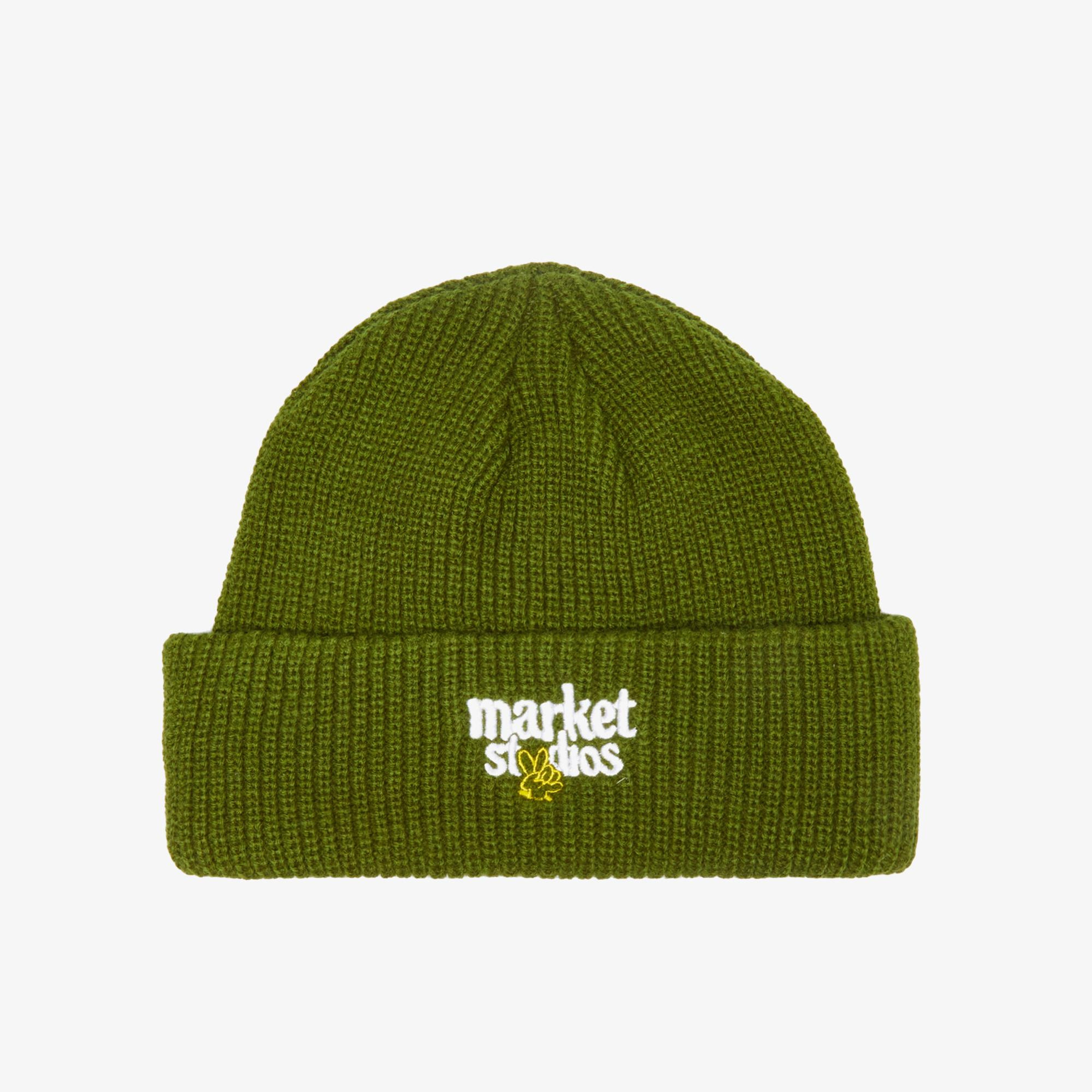 Market Smiley Upside Down Beanie Erkek Yeşil Bere