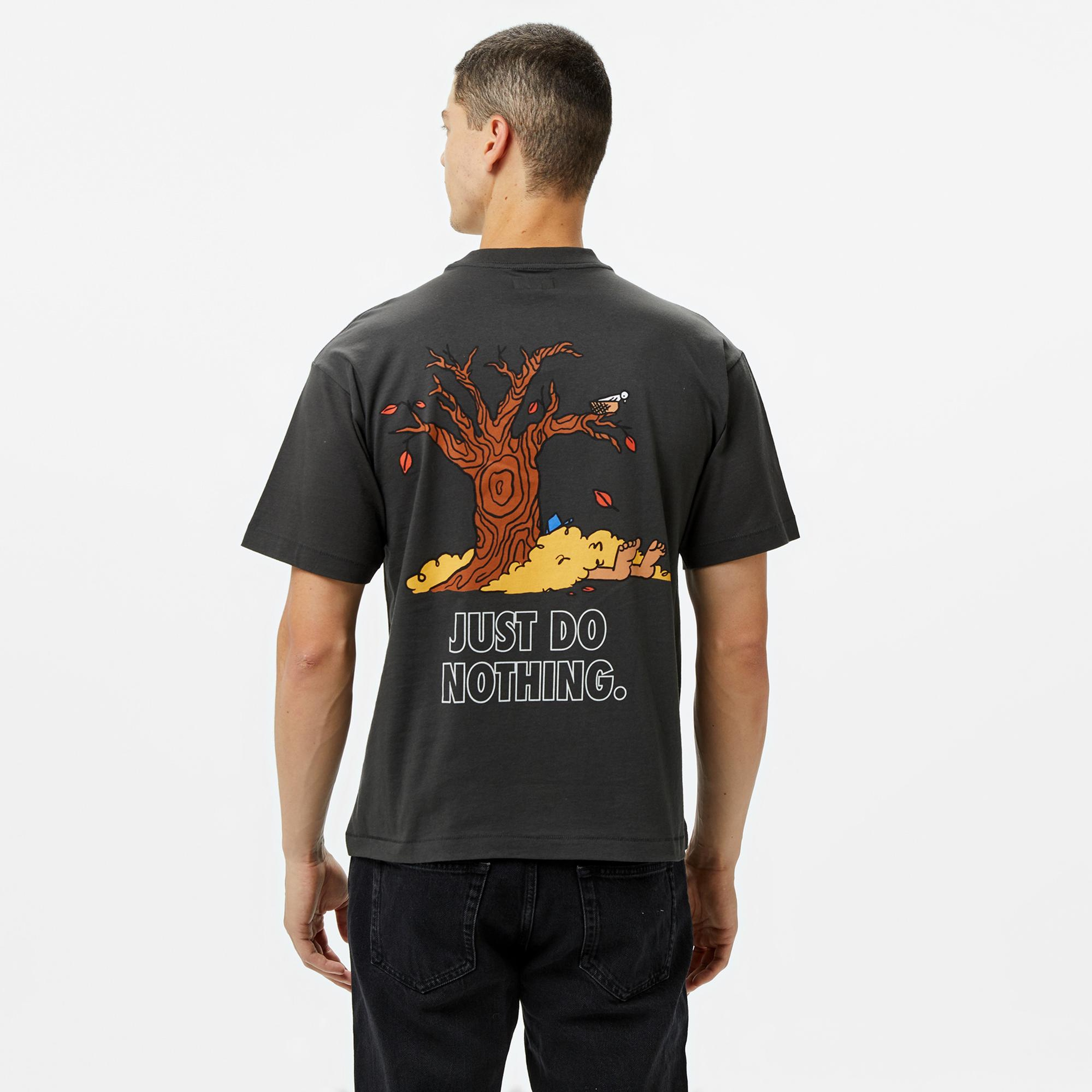 Market Just Do Nothing Fall Erkek Siyah T-Shirt