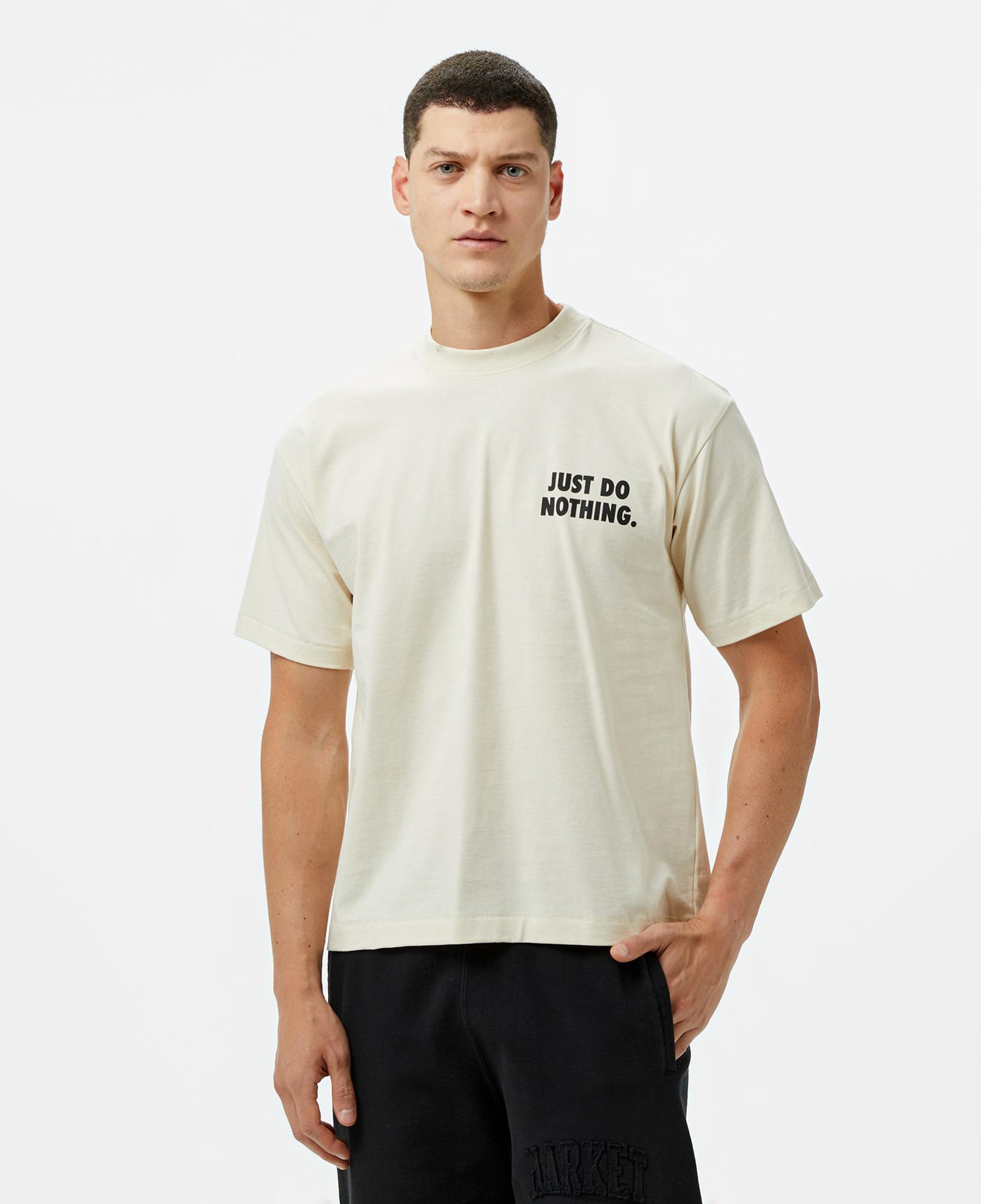 Market Just Do Nothing Fall Erkek Krem T-Shirt