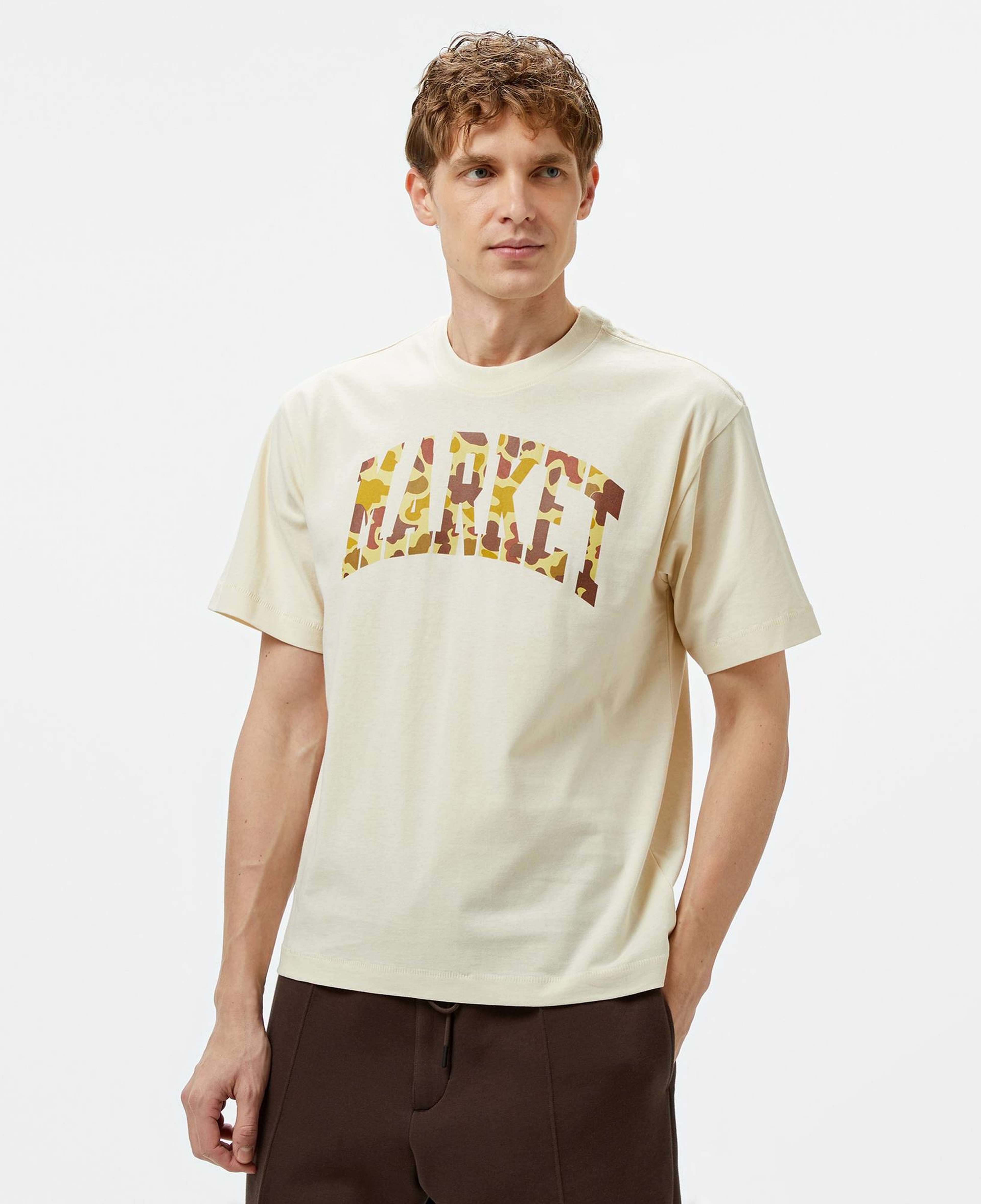 Market Duck Camo Arc Erkek Krem T-Shirt