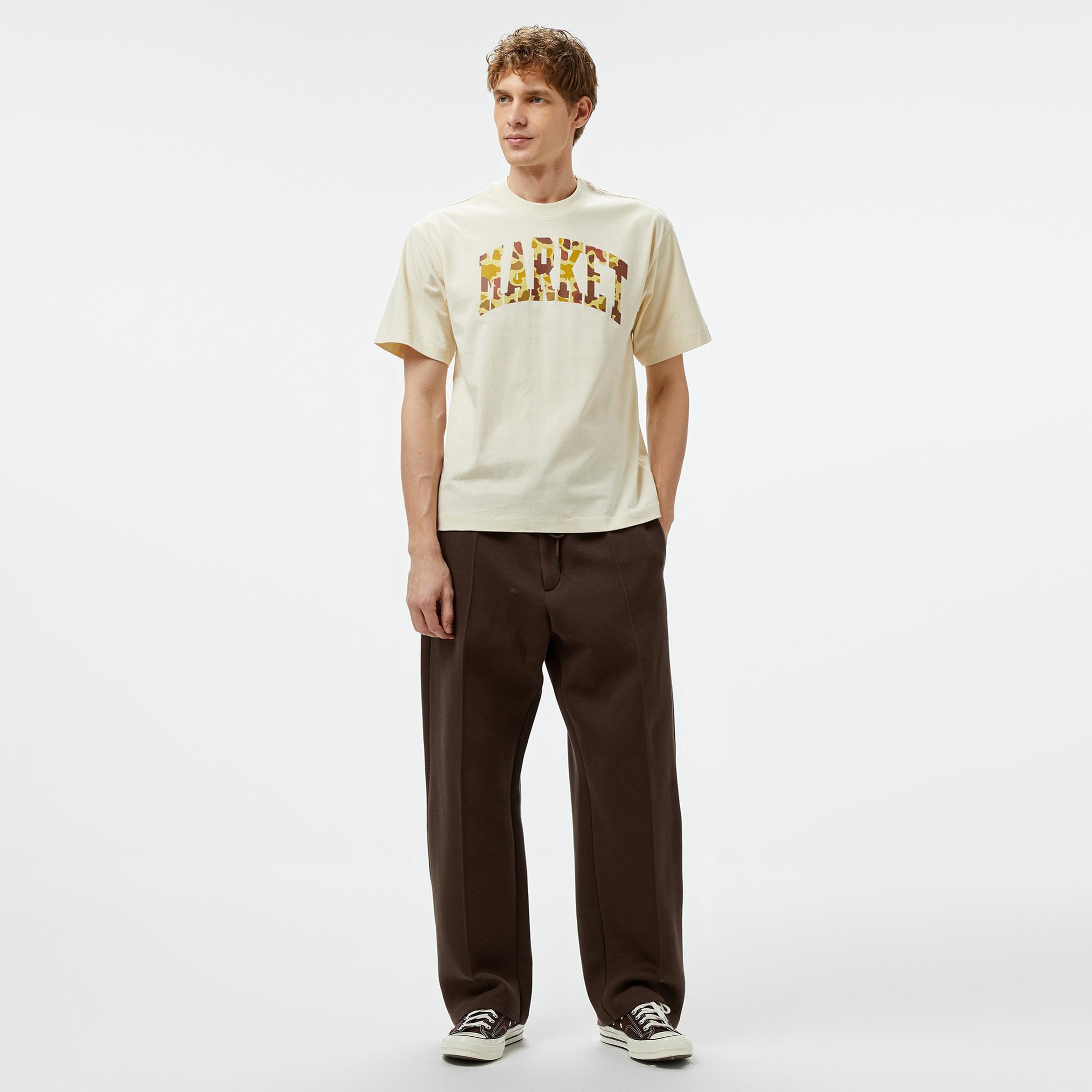 Market Duck Camo Arc Erkek Krem T-Shirt