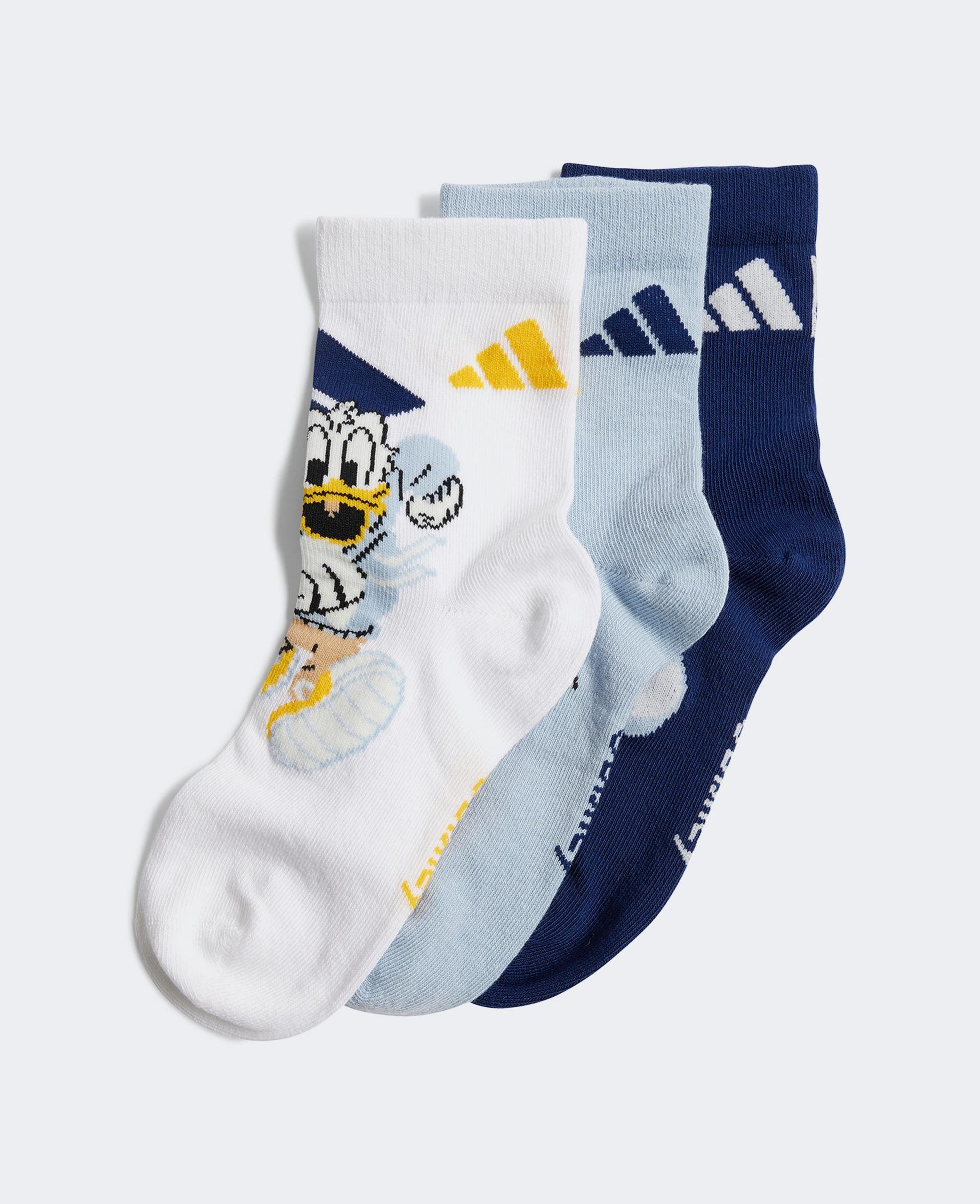 adidas X Disney Mickey Mouse Çocuk Beyaz/Mavi/Lacivert 3'lü Çorap