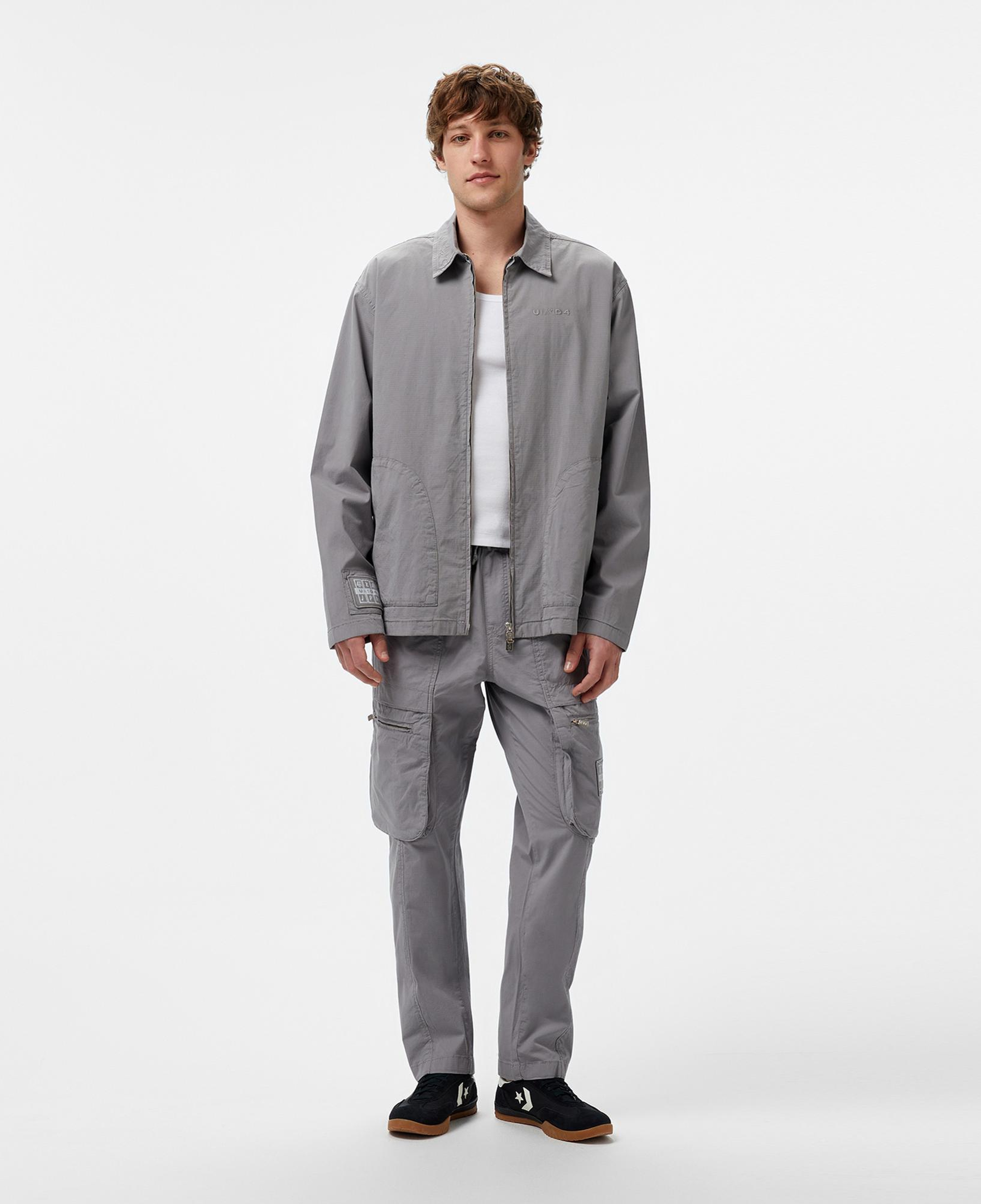 UNITED4 Oversize Erkek Gri Ceket