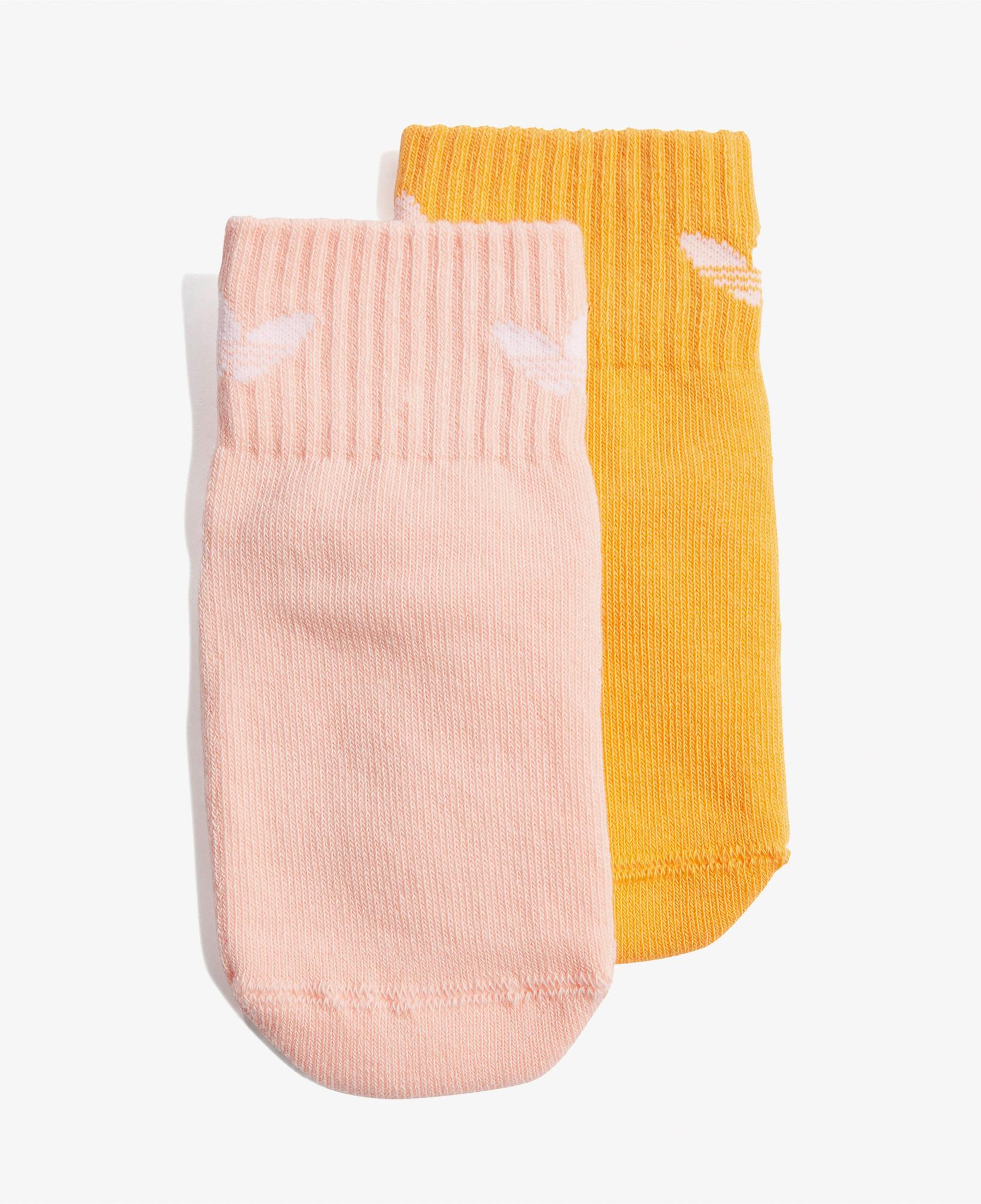 adidas AntiSlip Çocuk Turuncu/Pembe 2'li Çorap