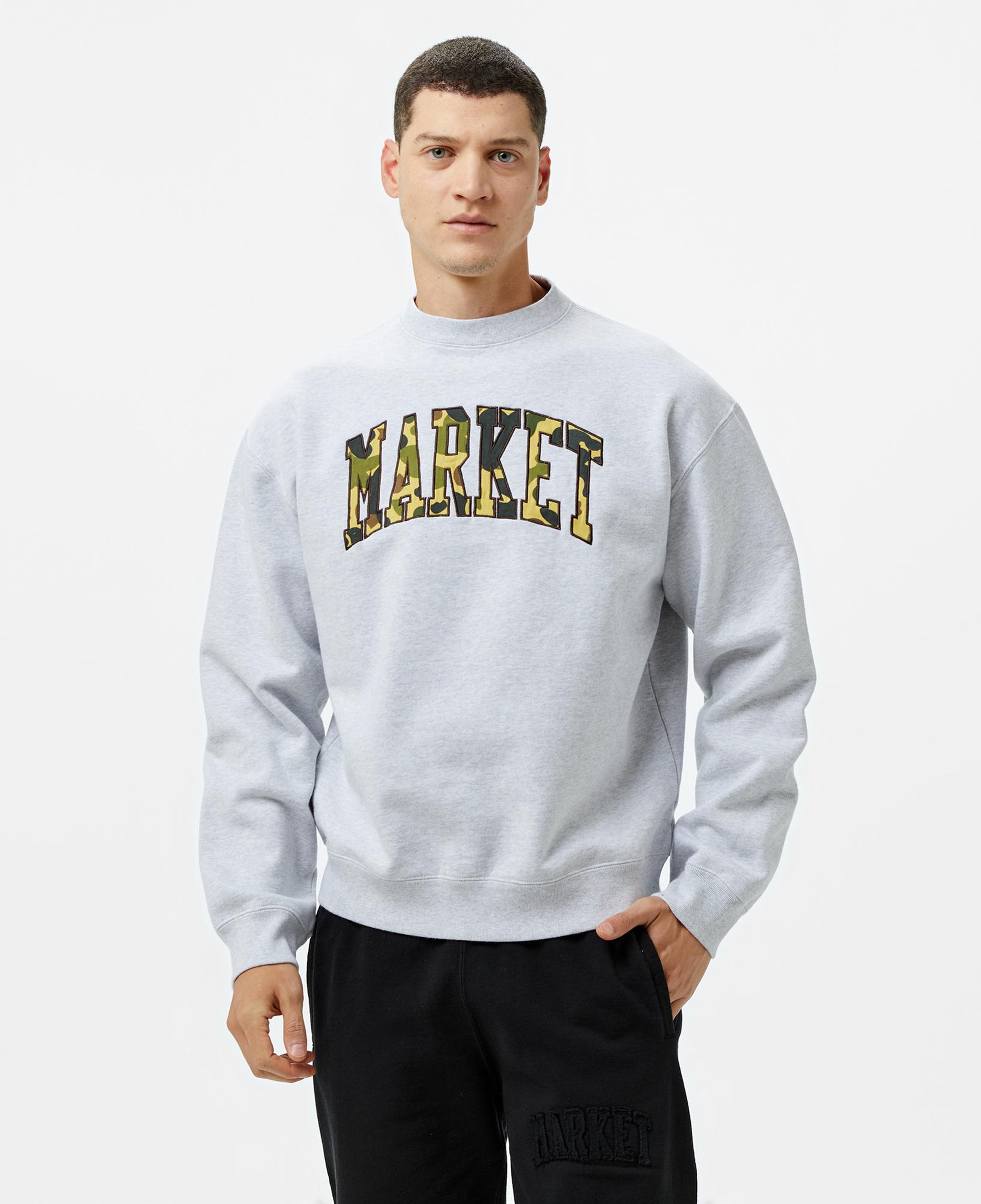 Market Duck Camo Arc Crewneck Erkek Gri Sweatshirt