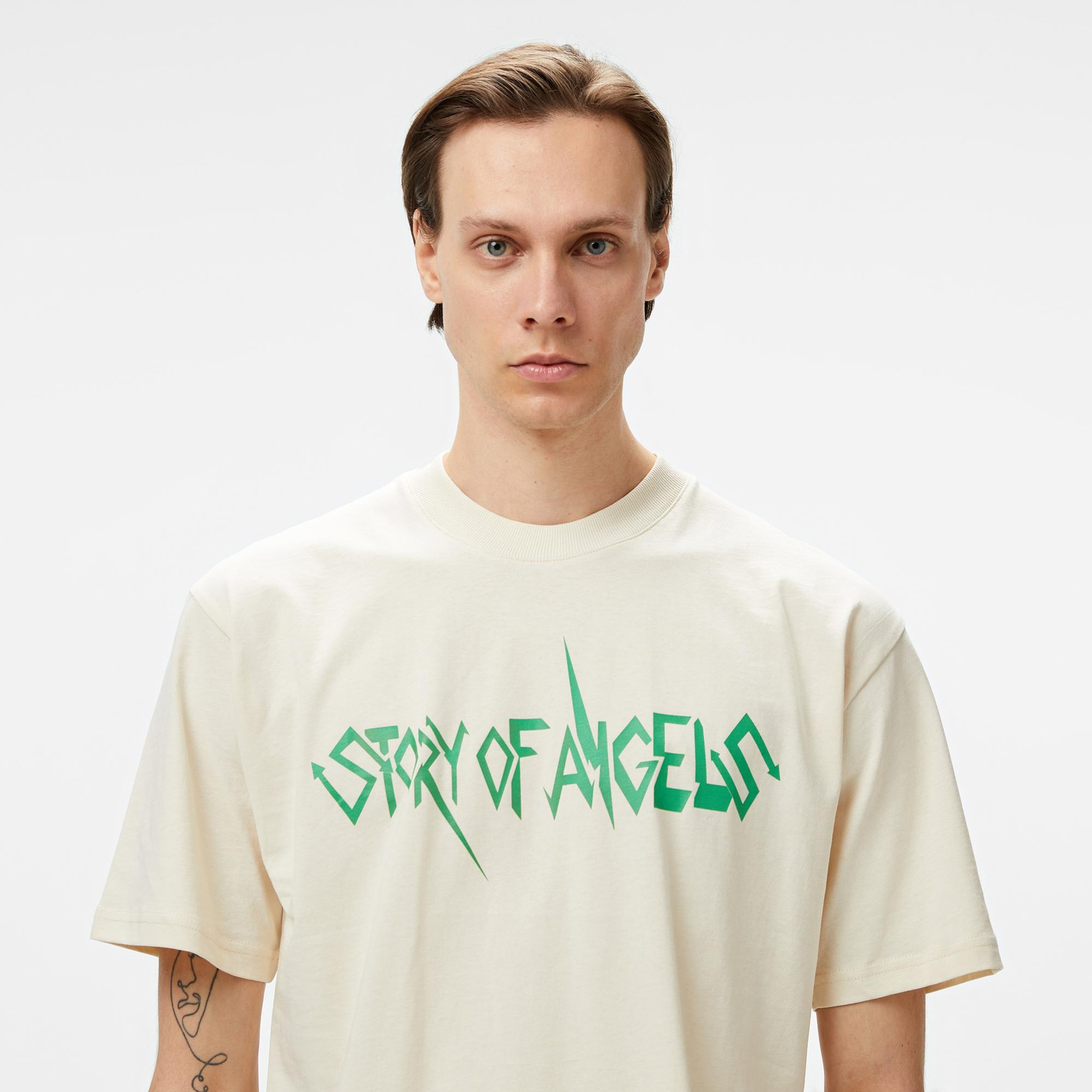 Story Of Angels Budha Dream Erkek Krem T-Shirt