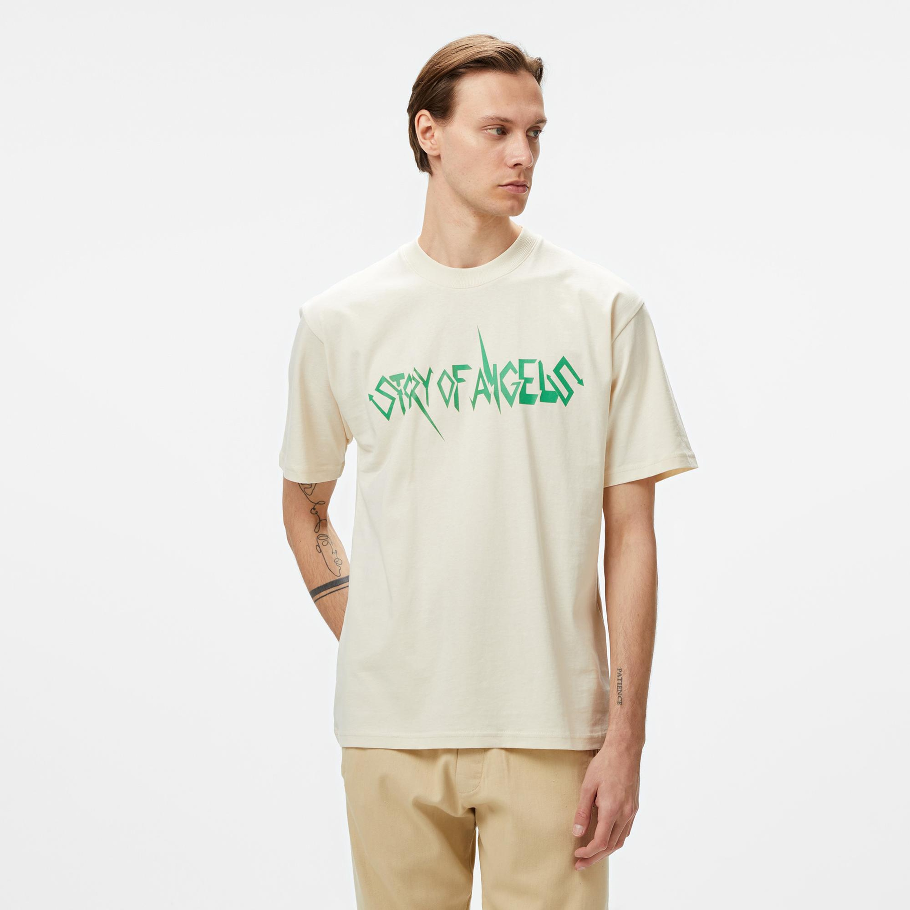 Story Of Angels Budha Dream Erkek Krem T-Shirt