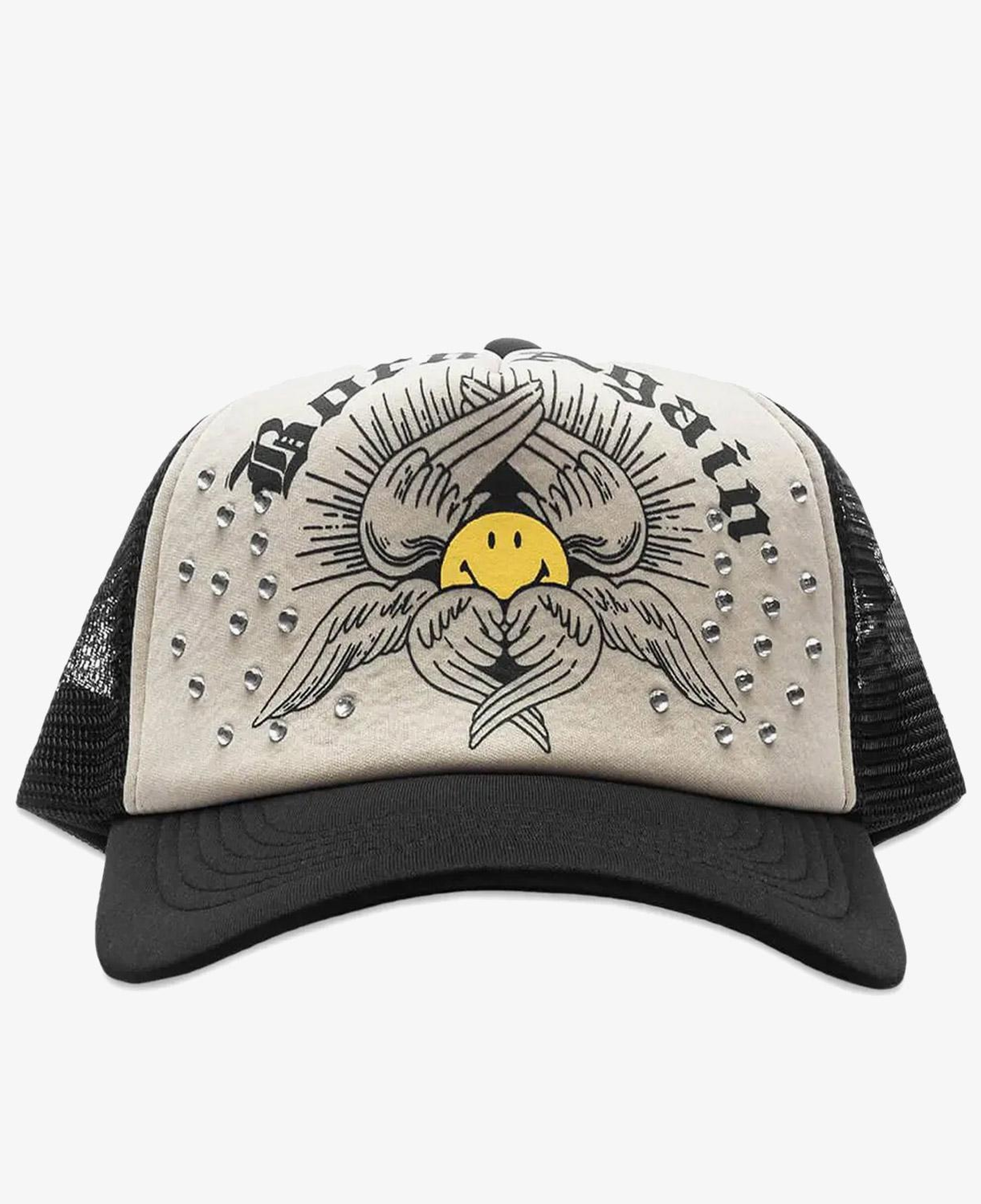 Market Smiley Born Again Erkek Krem/Siyah Şapka