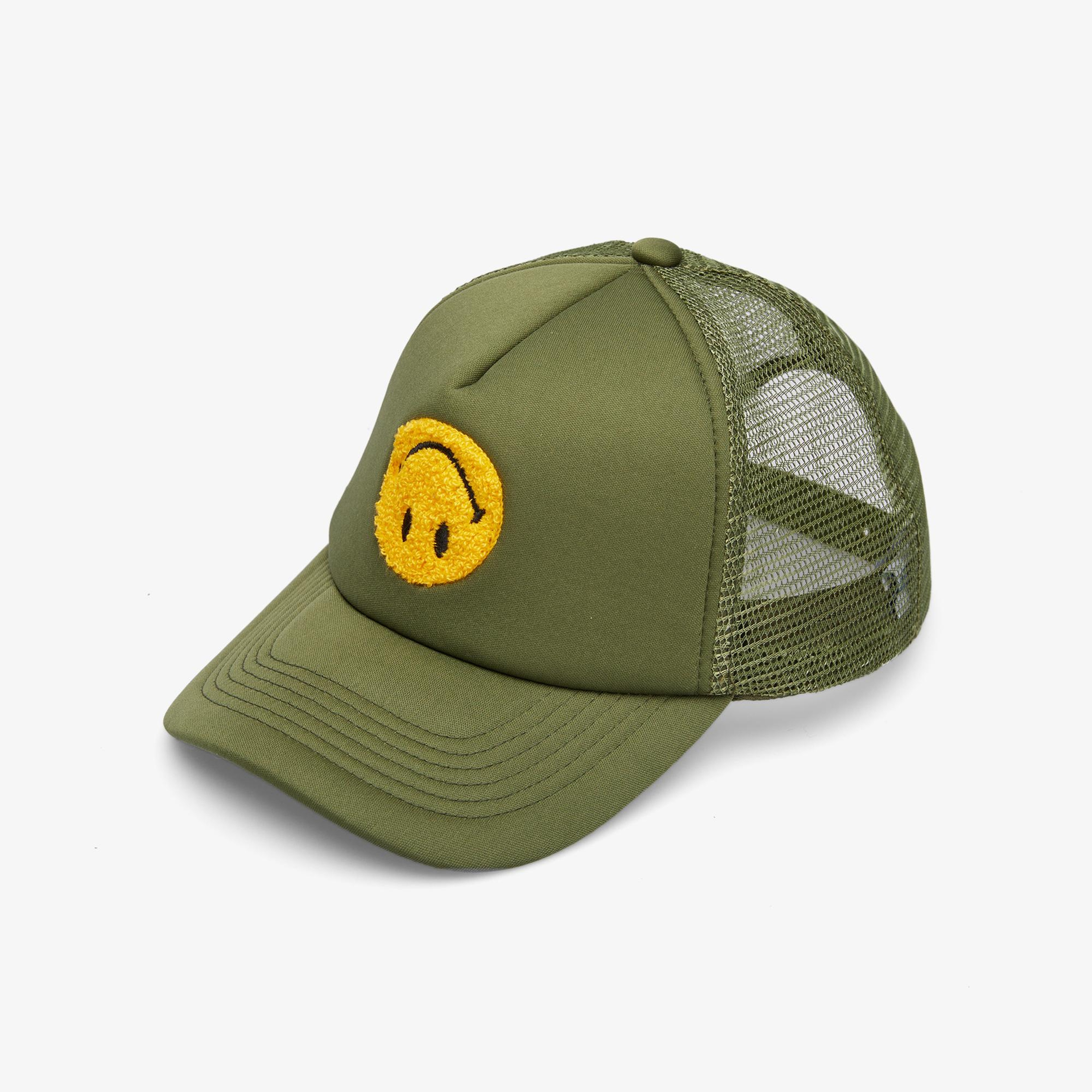Market Smiley Upside Down Erkek Yeşil Şapka