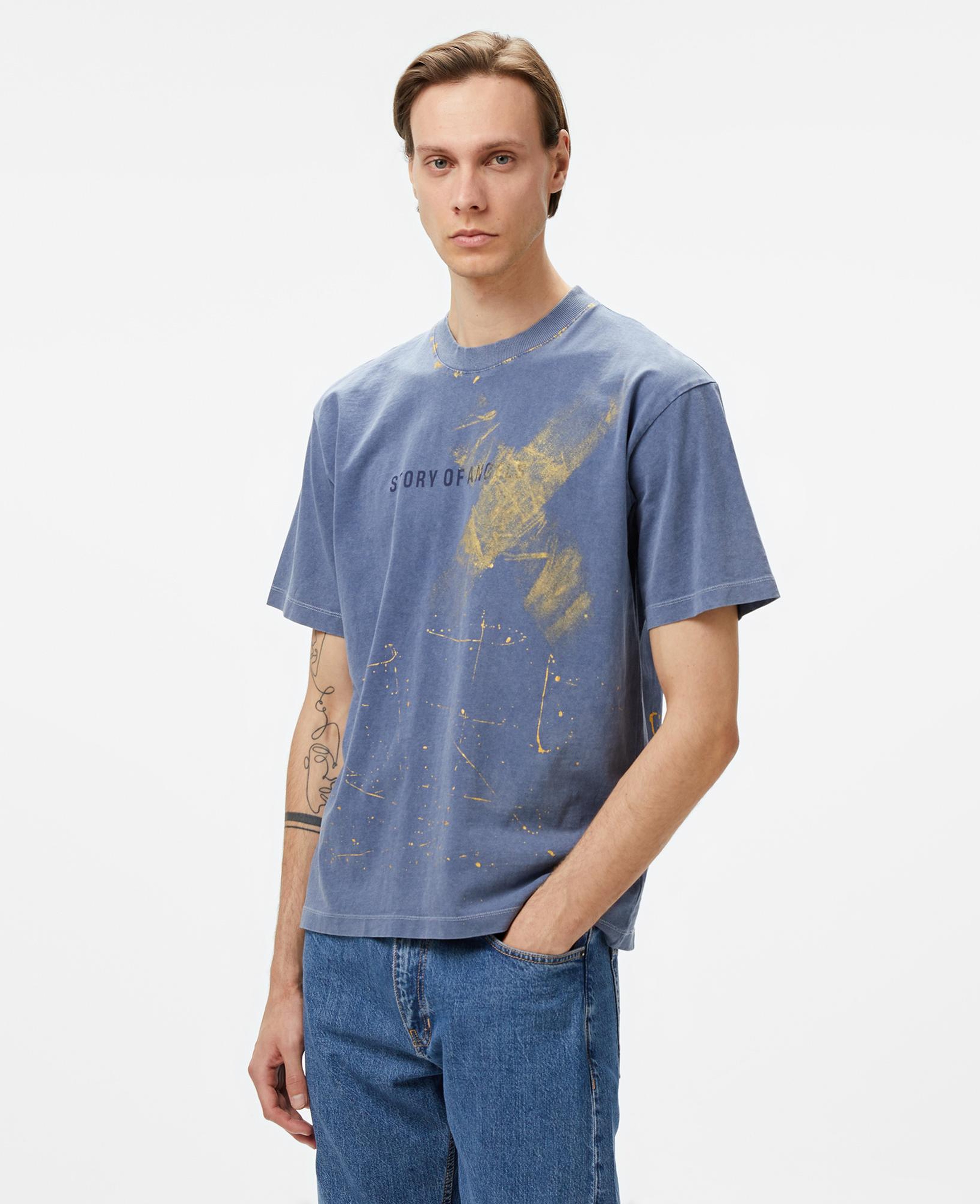 Story Of Angels Soa Romance Hand-Dye Erkek Lacivert T-Shirt