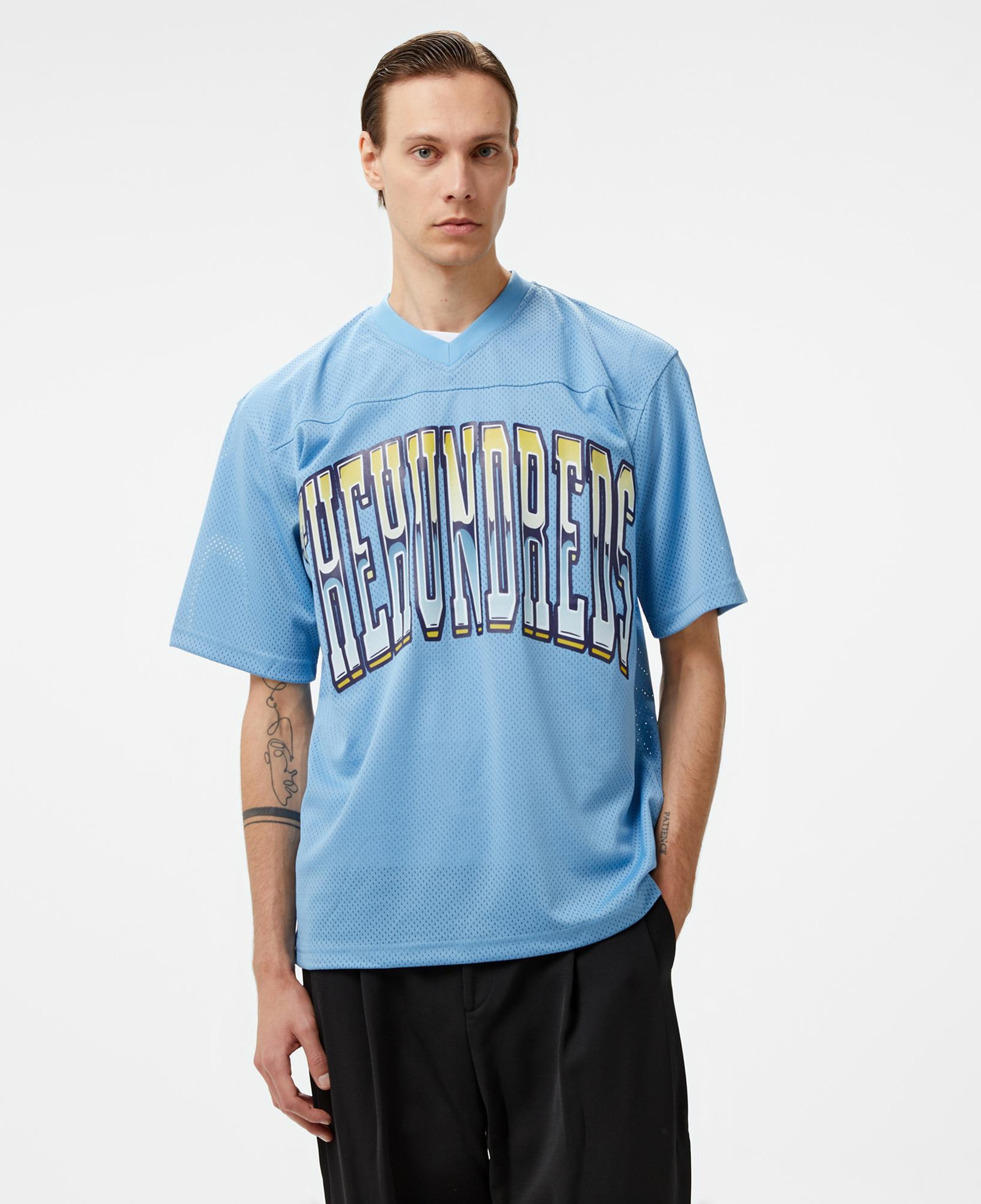 The Hundreds Division Football Jersey Erkek Mavi T-Shirt