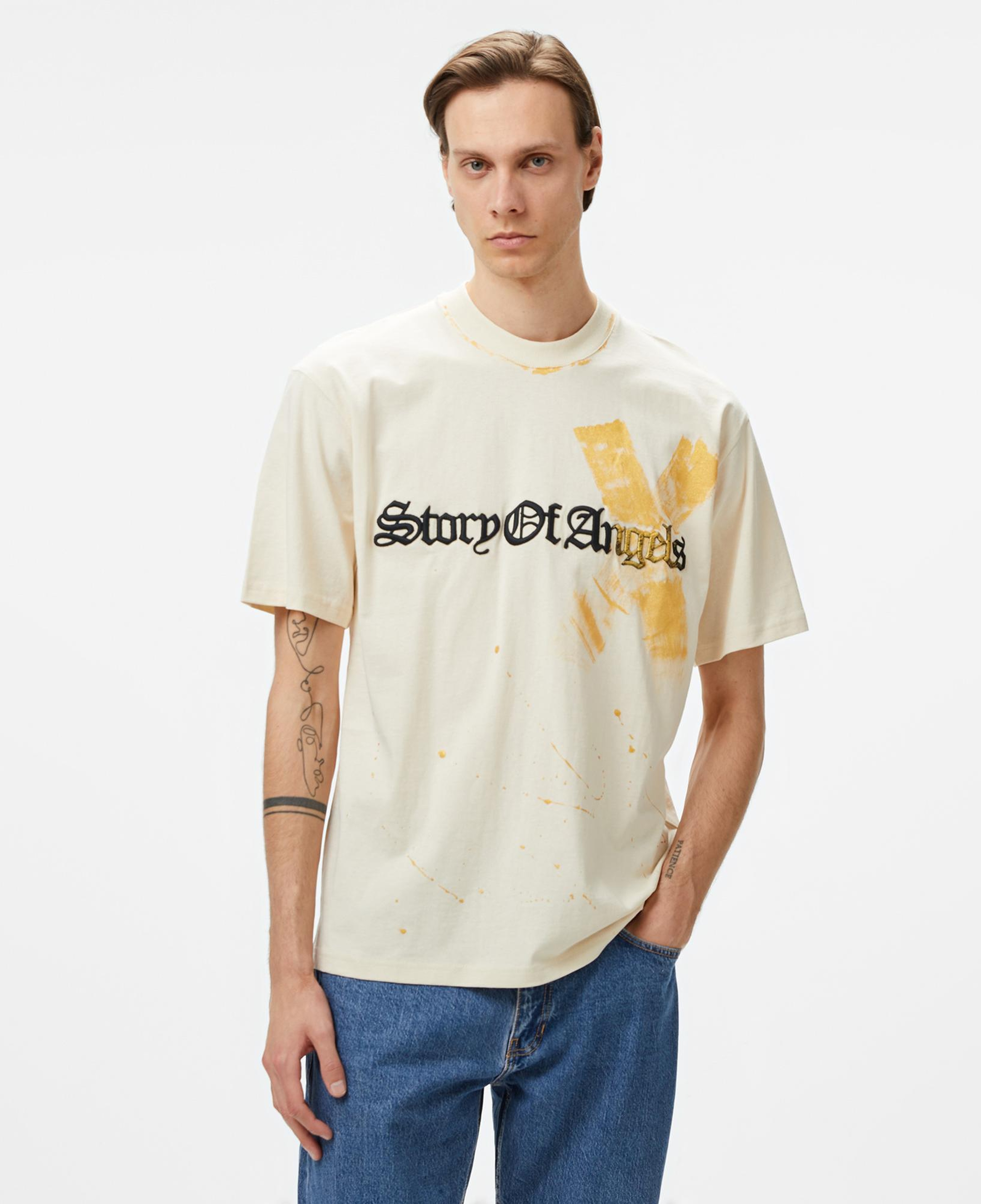 Story Of Angels Soa Gold Angel Hand-Dye Erkek Krem T-Shirt