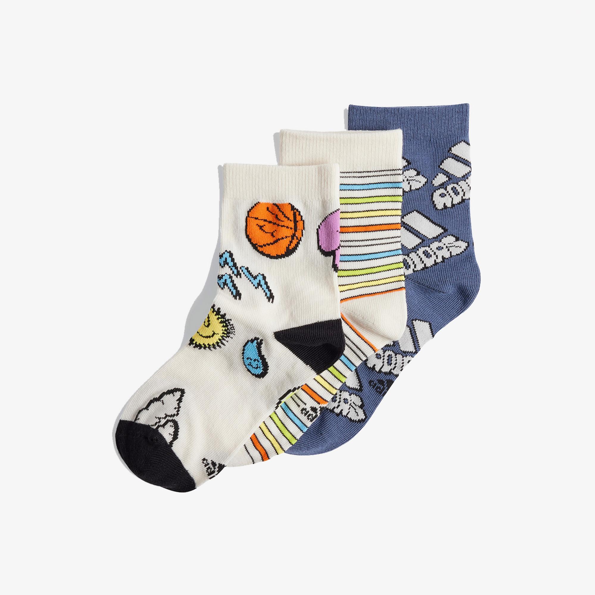 adidas Bubbles 3'lü Çocuk Renkli Çorap