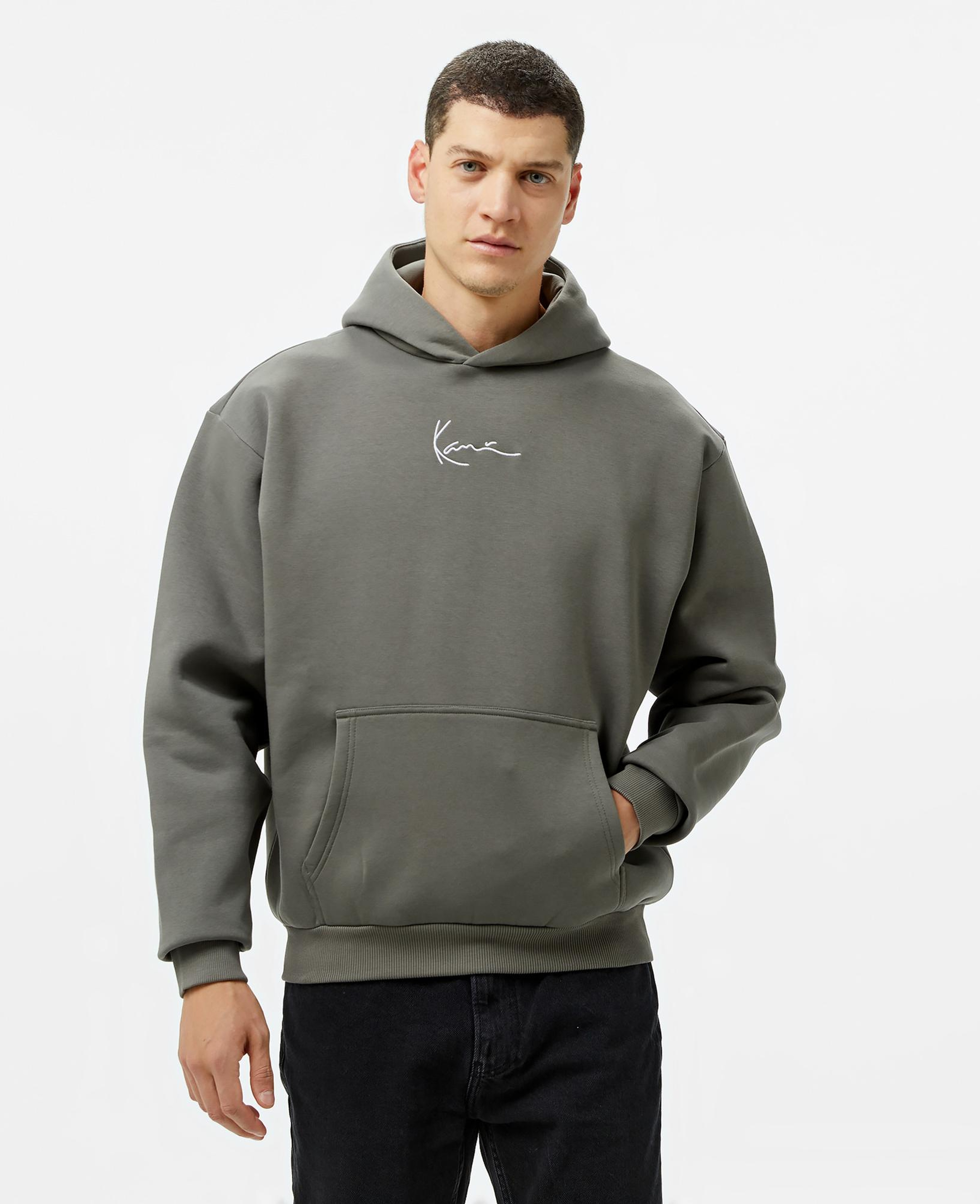 Karl Kani Small Signature Essential Os  Erkek Gri Hoodie