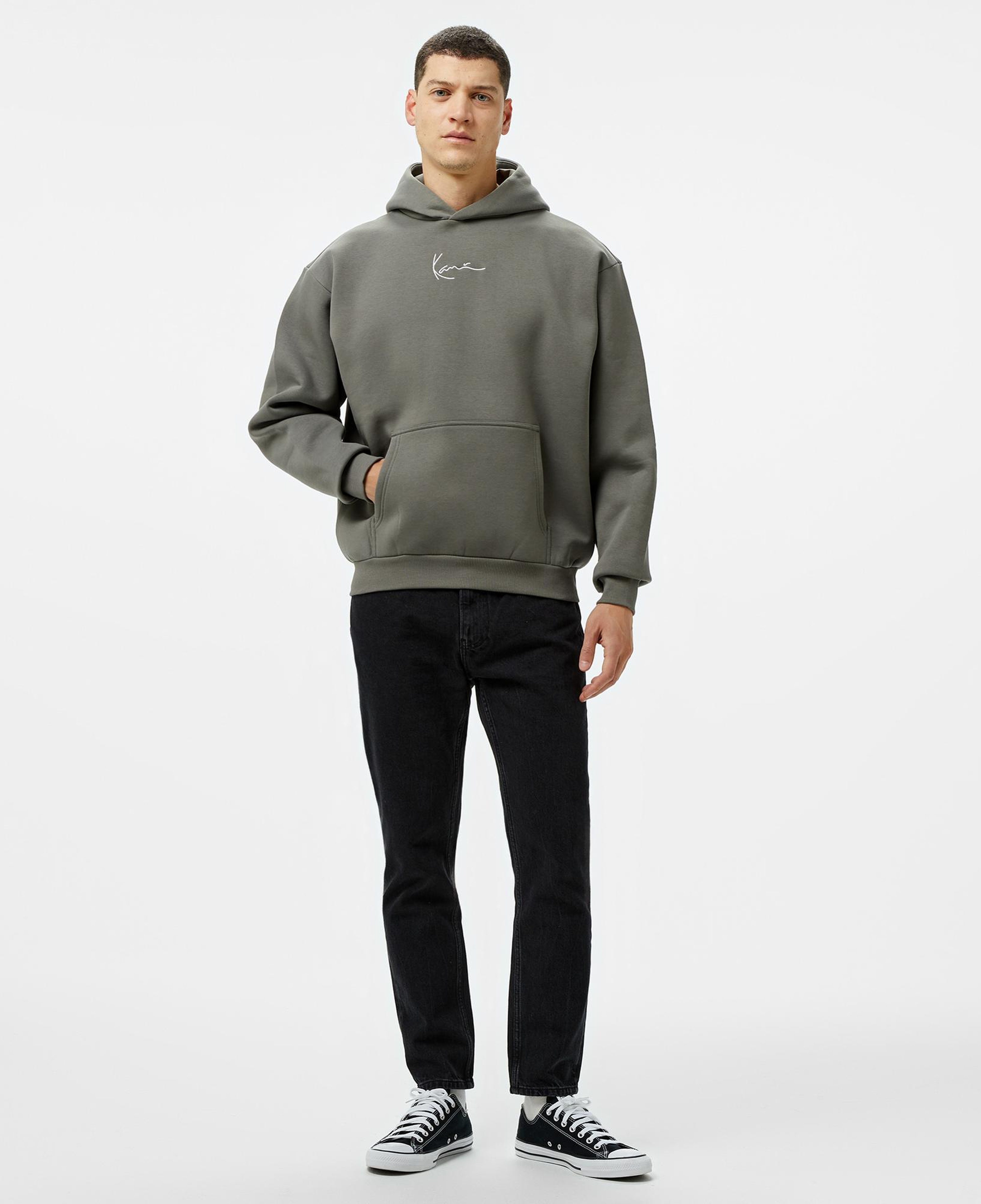 Karl Kani Small Signature Essential Os  Erkek Gri Hoodie
