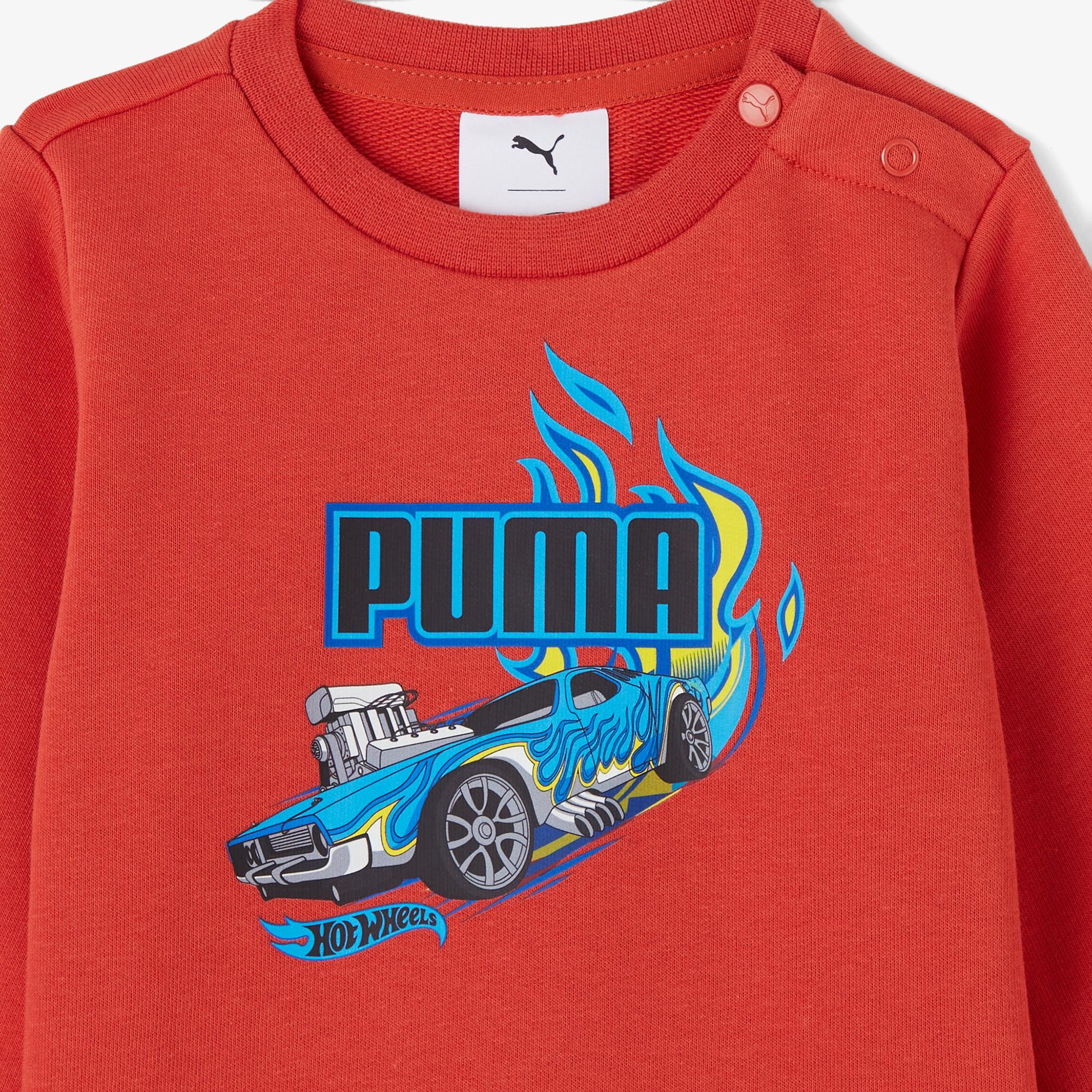 Puma X Hot Wheels Bebek Kırmızı Eşofman Takımı