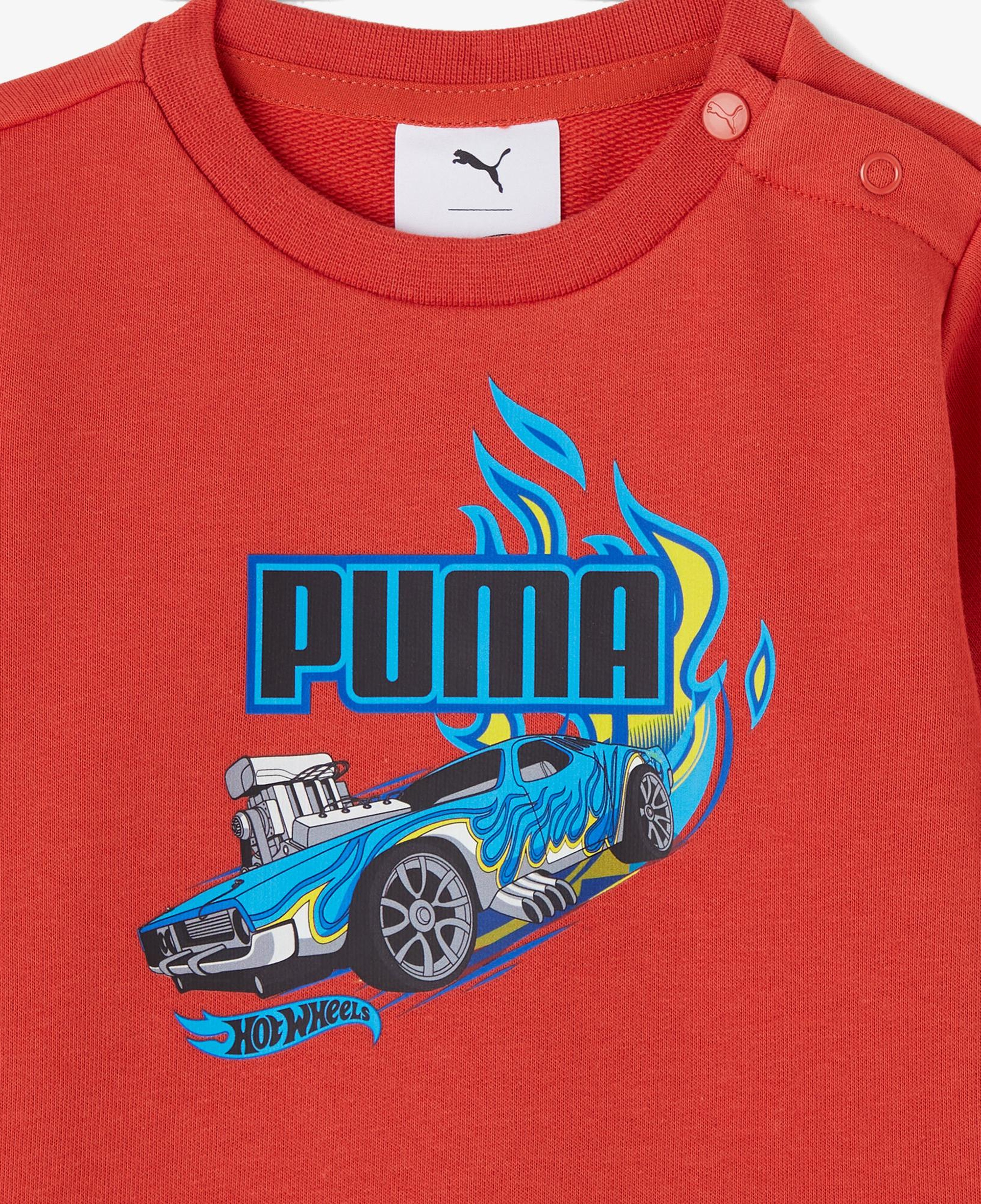 Puma X Hot Wheels Bebek Kırmızı Eşofman Takımı