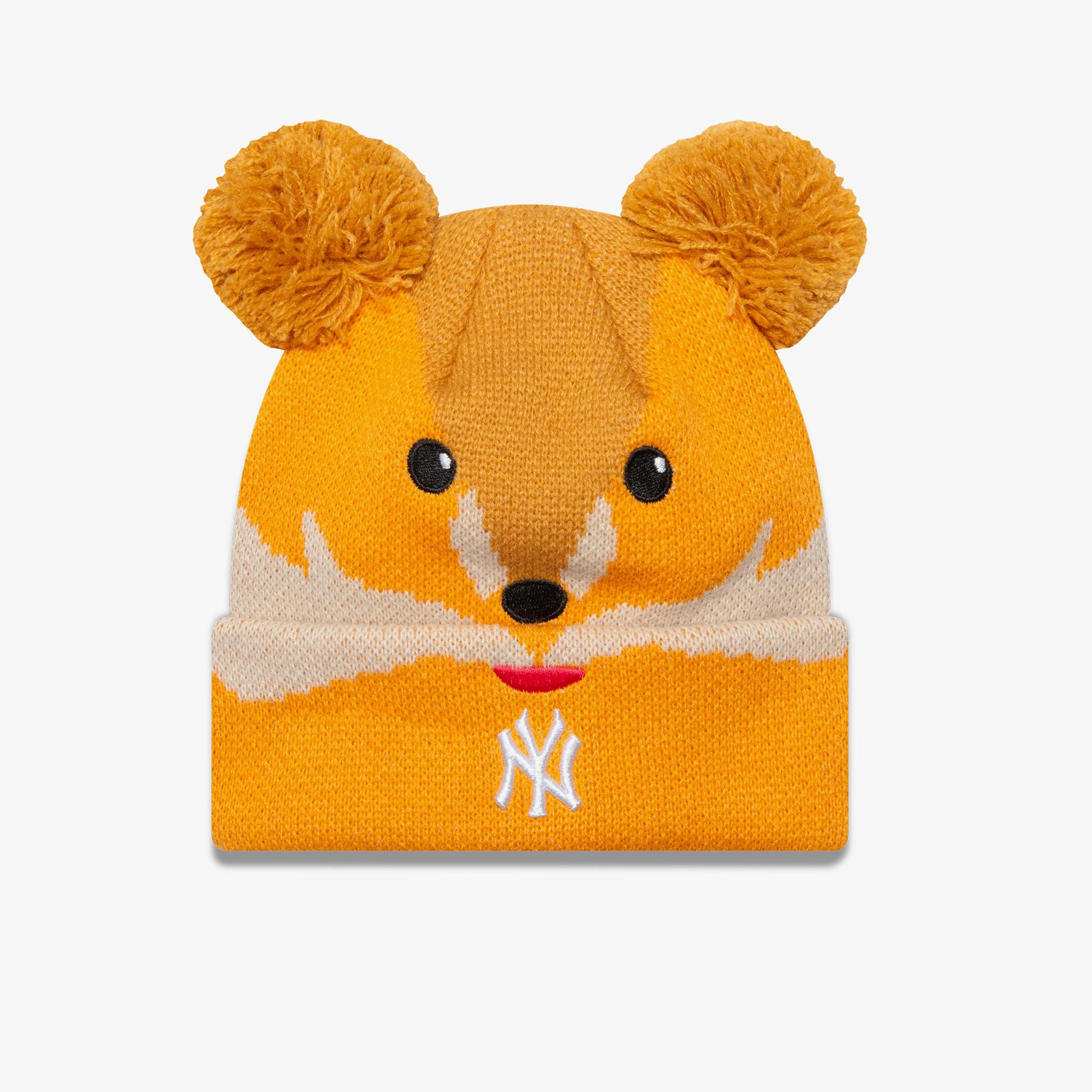 New Era Tod Animal Pom Neyyan Wam Çocuk Sarı Bere