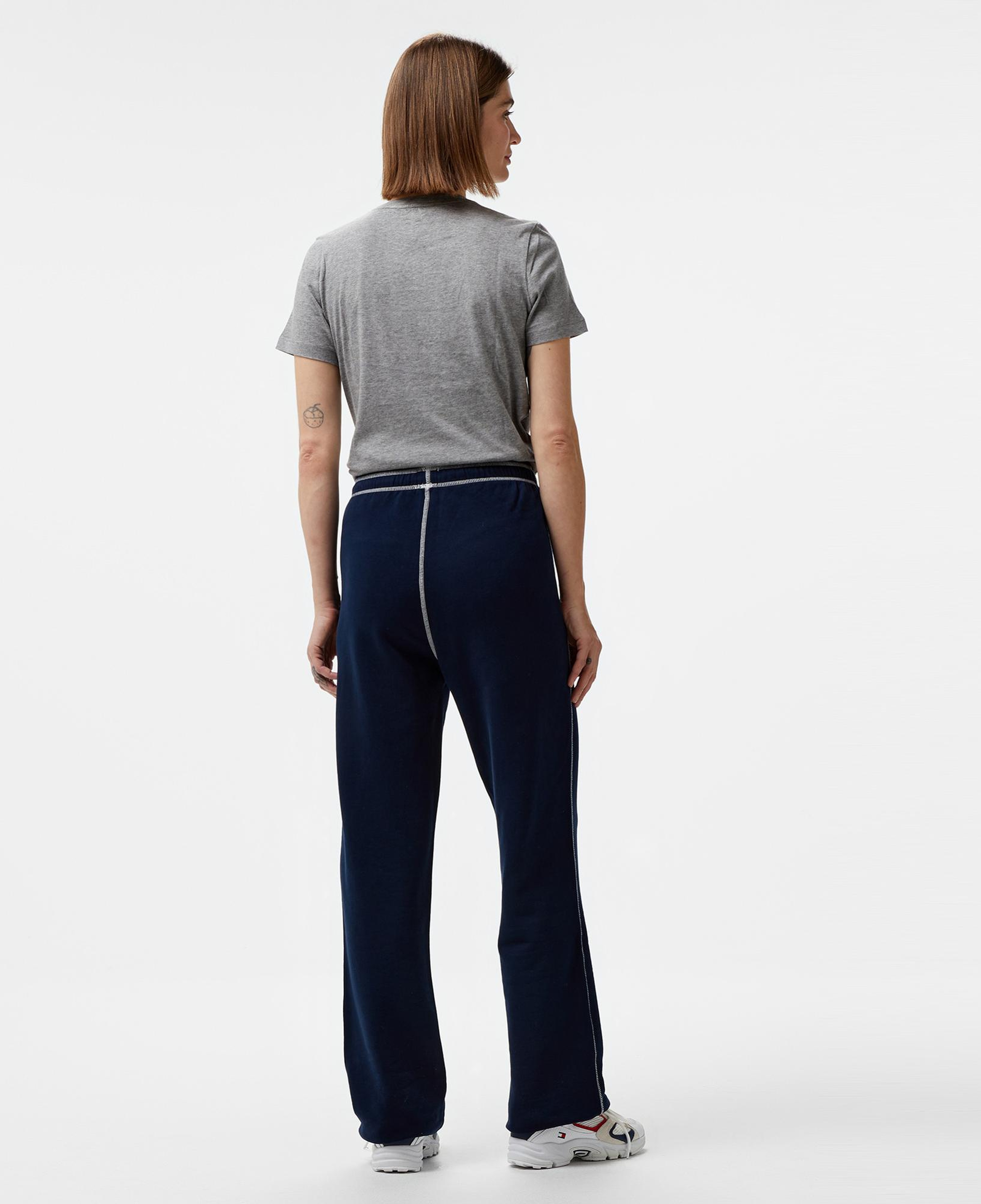 Tommy Jeans Topstitch Badge Kadın Mavi Eşofman Alti