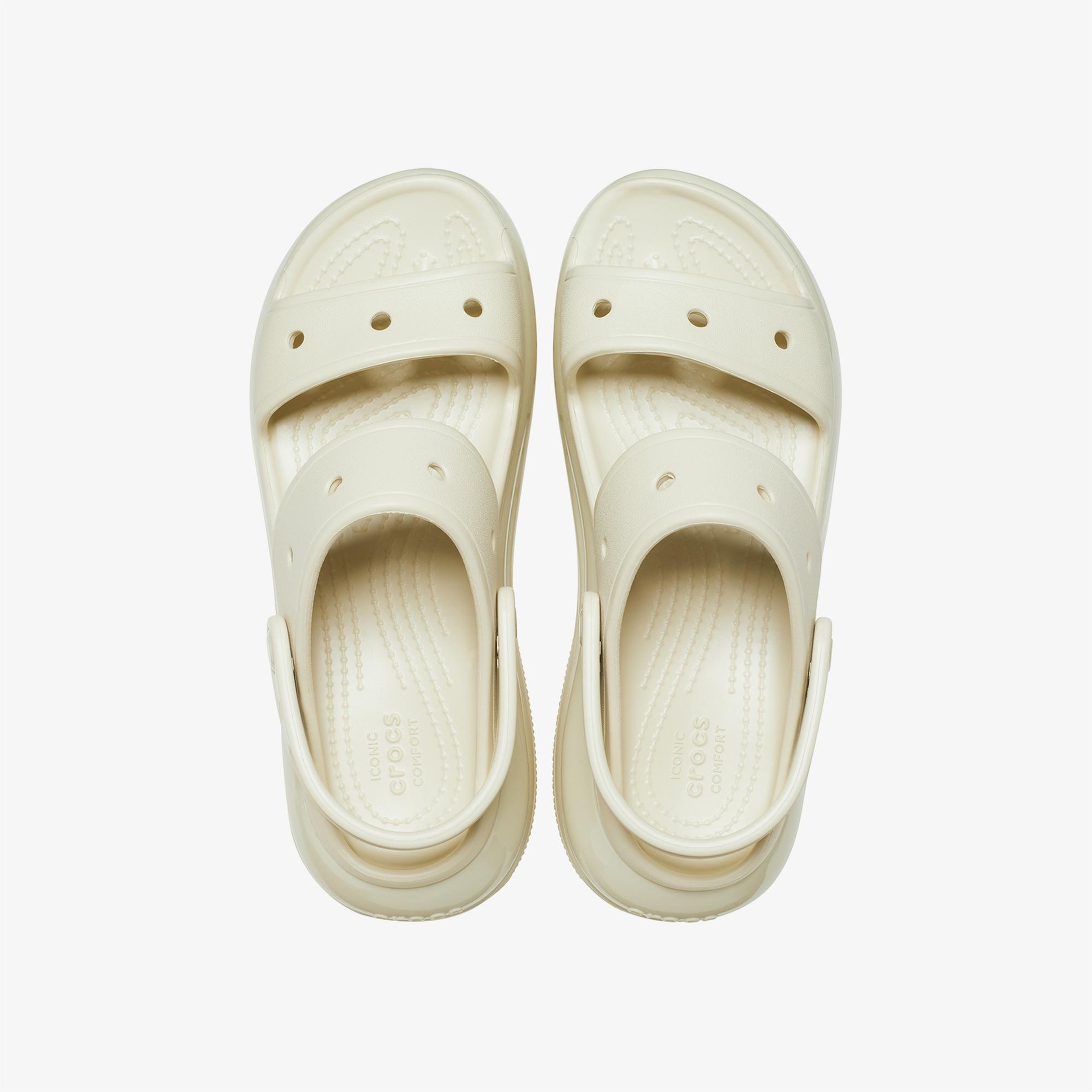 Crocs Classic Mega Crush Kadın Krem Sandalet