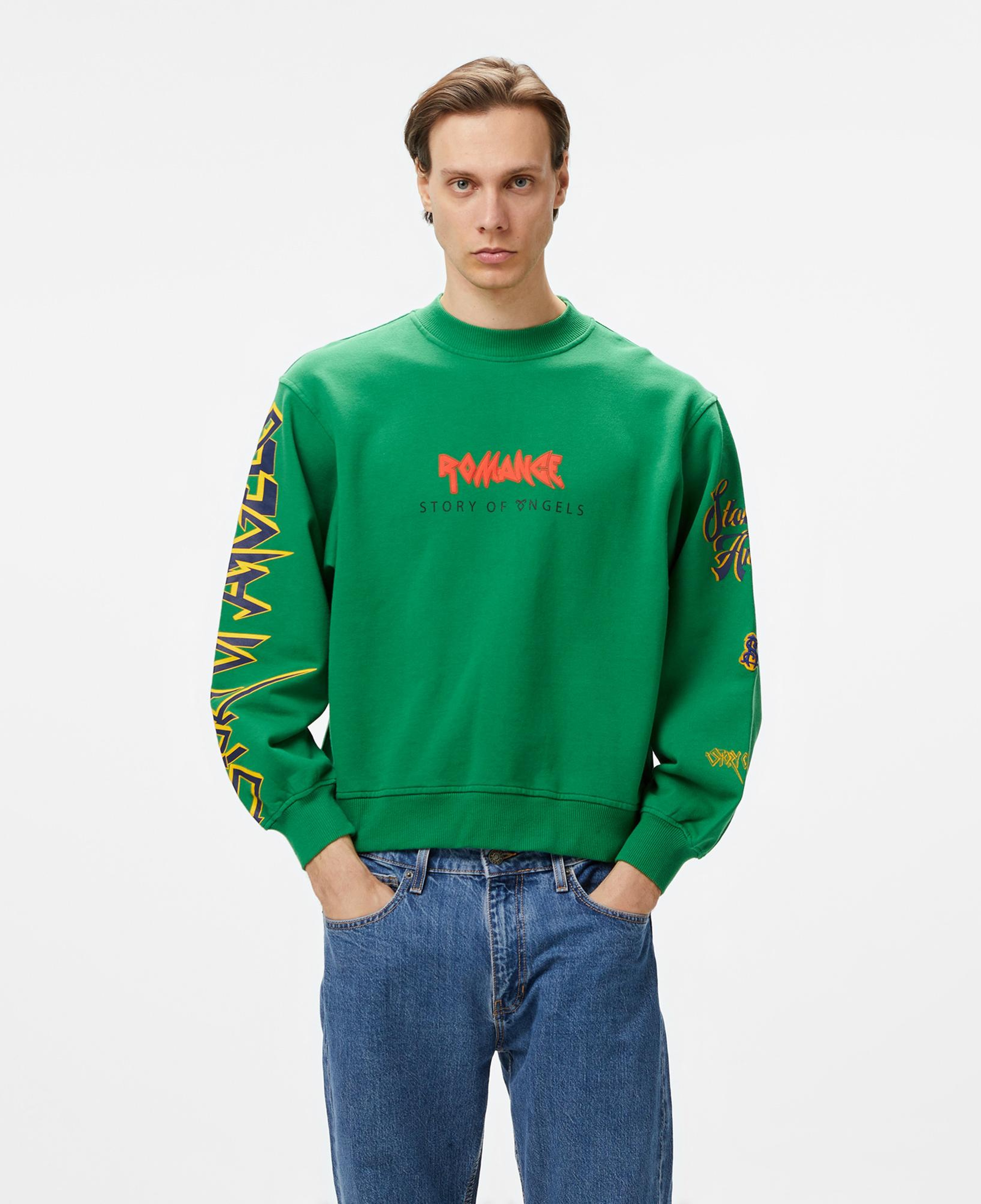 Story Of Angels Soa Budha Dream Romance Erkek Yeşil Sweatshirt