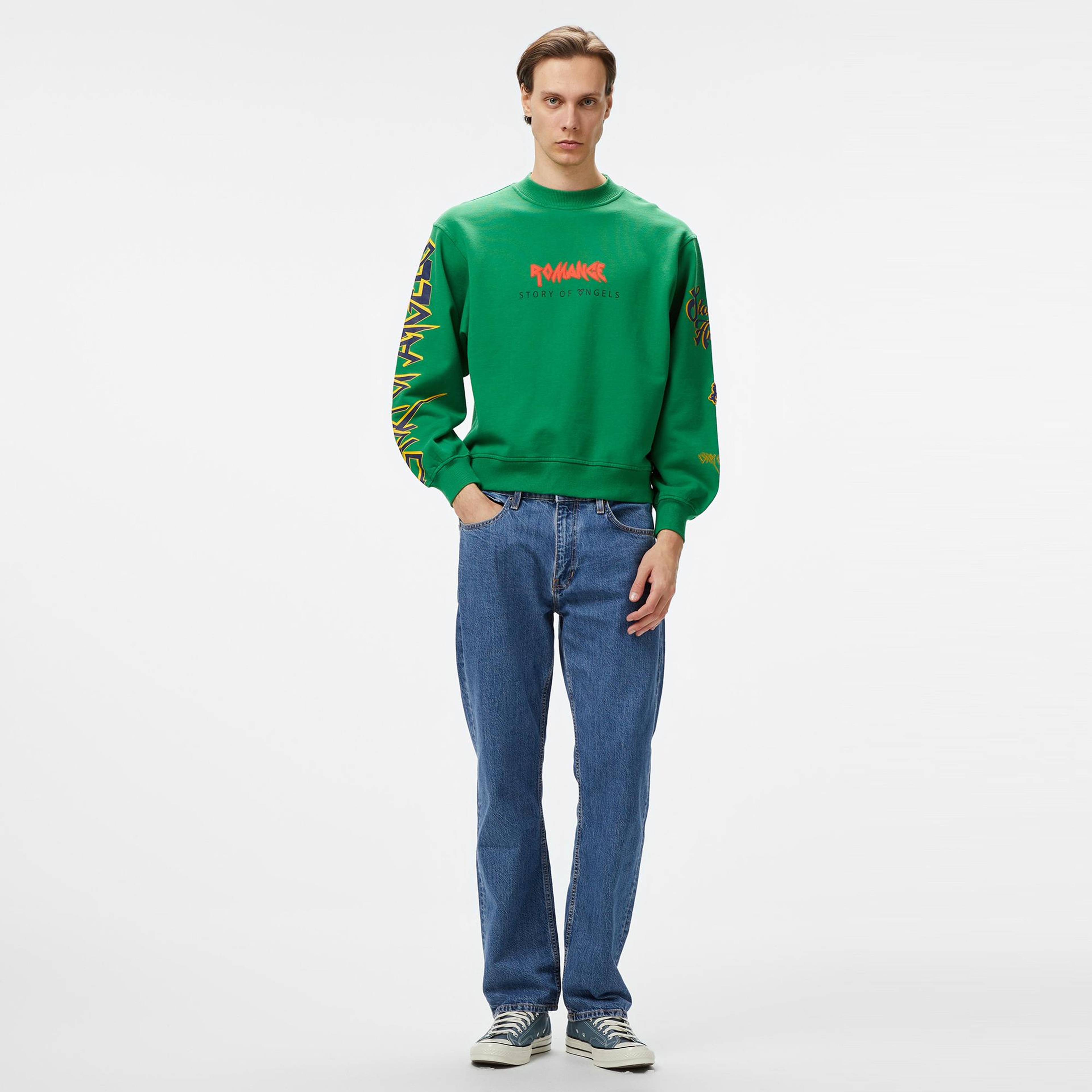 Story Of Angels Soa Budha Dream Romance Erkek Yeşil Sweatshirt