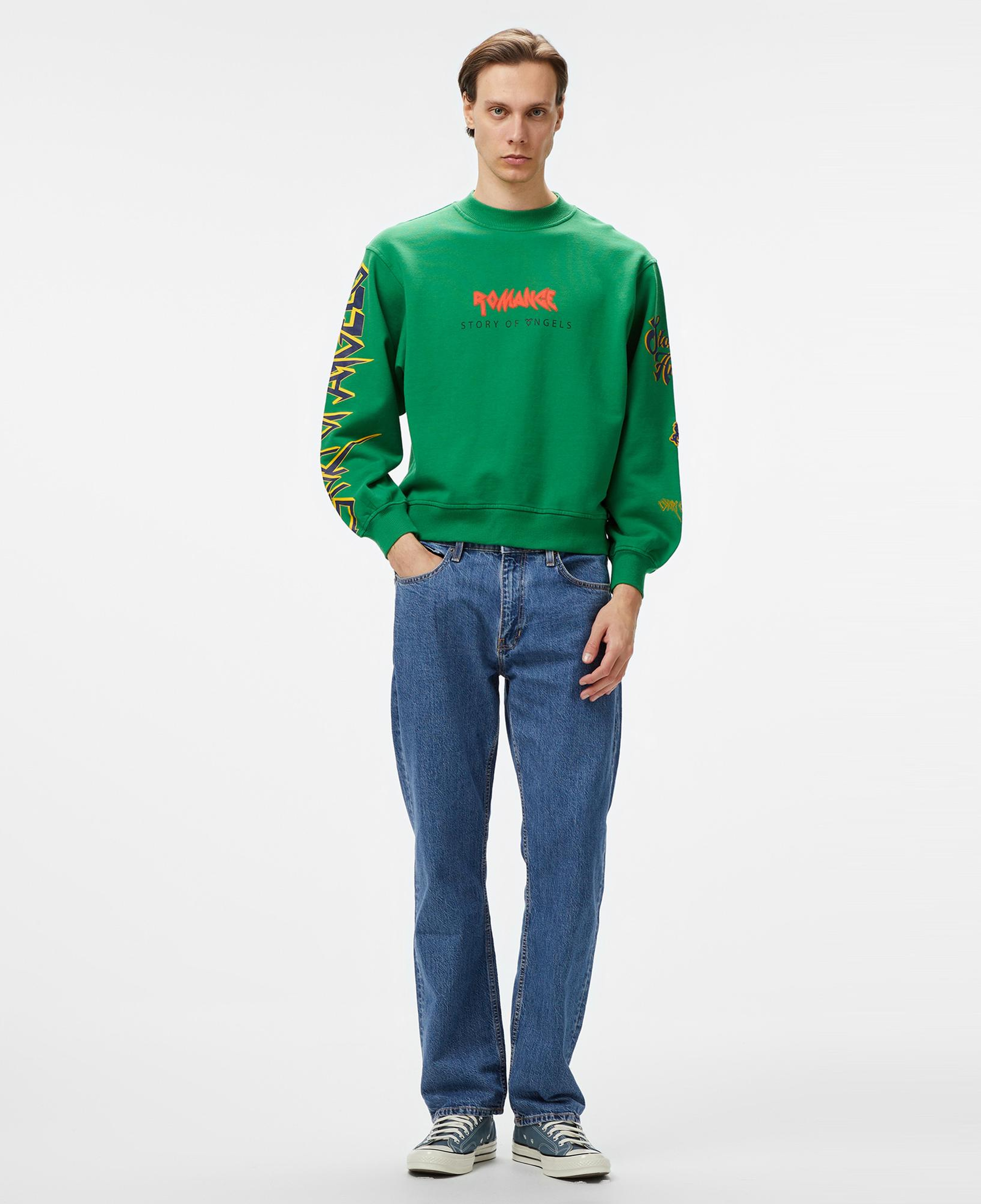 Story Of Angels Soa Budha Dream Romance Erkek Yeşil Sweatshirt