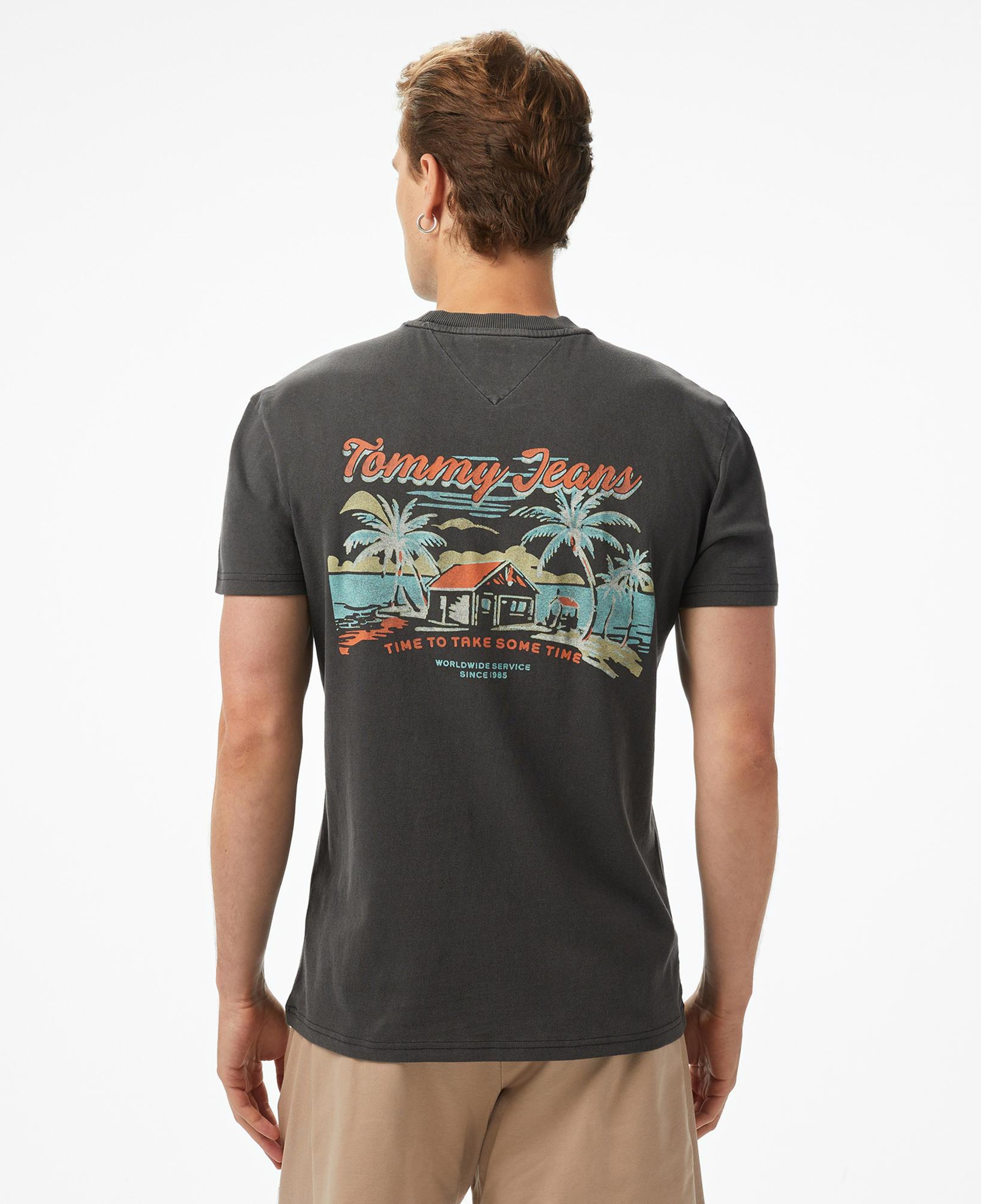 Tommy Jeans Regular Cabana Erkek Gri T-Shirt