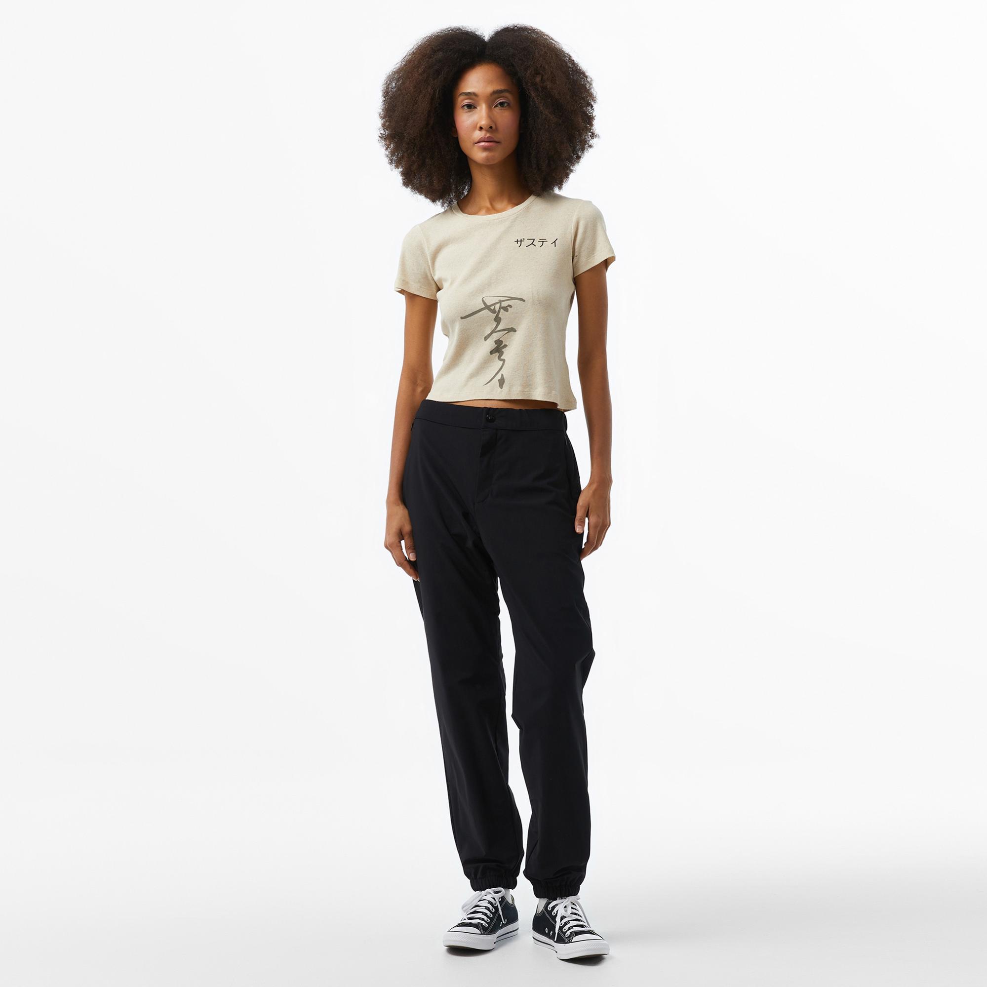 The Stay Line Orino Japon Baskı Detaylı Kadın Krem T-Shirt