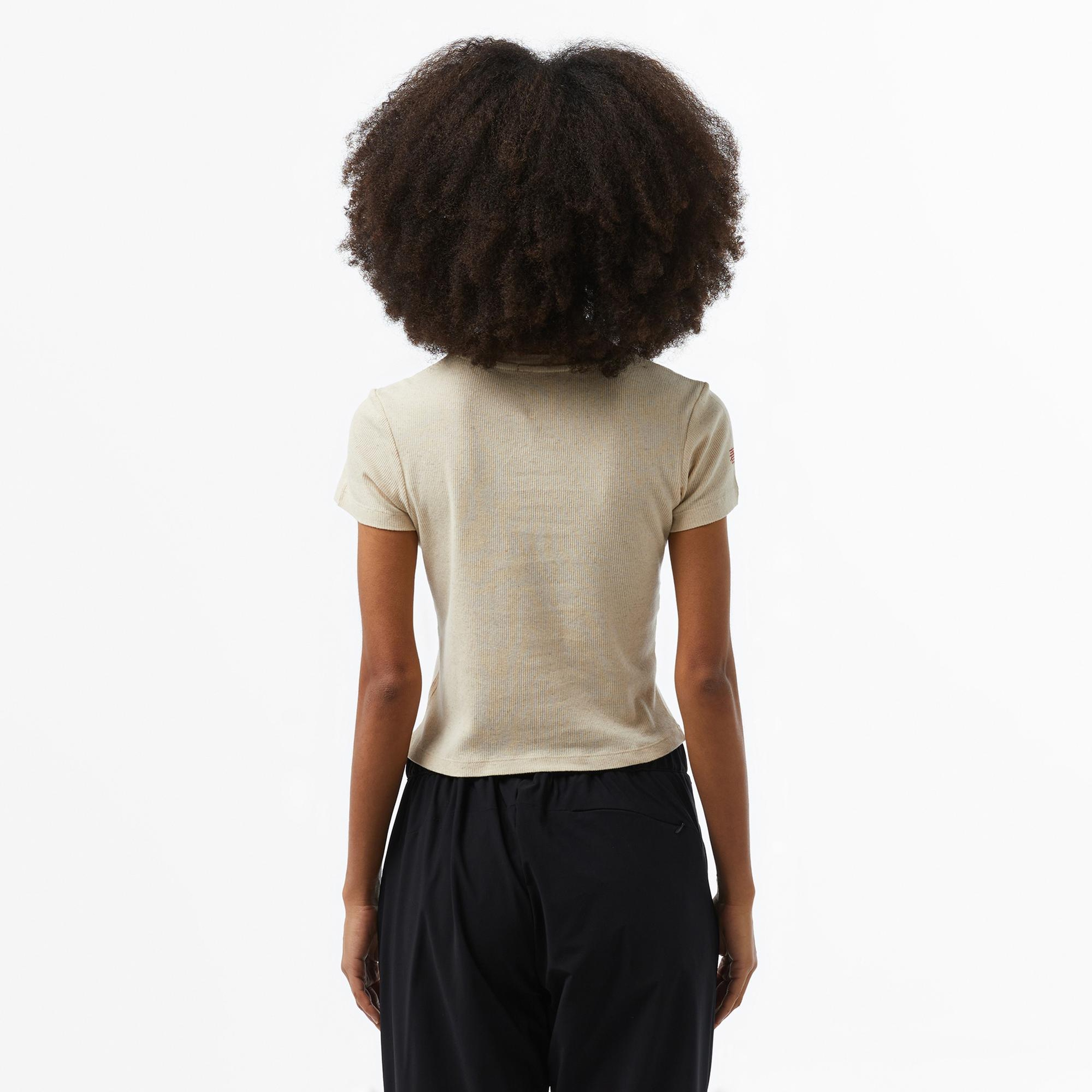 The Stay Line Orino Japon Baskı Detaylı Kadın Krem T-Shirt