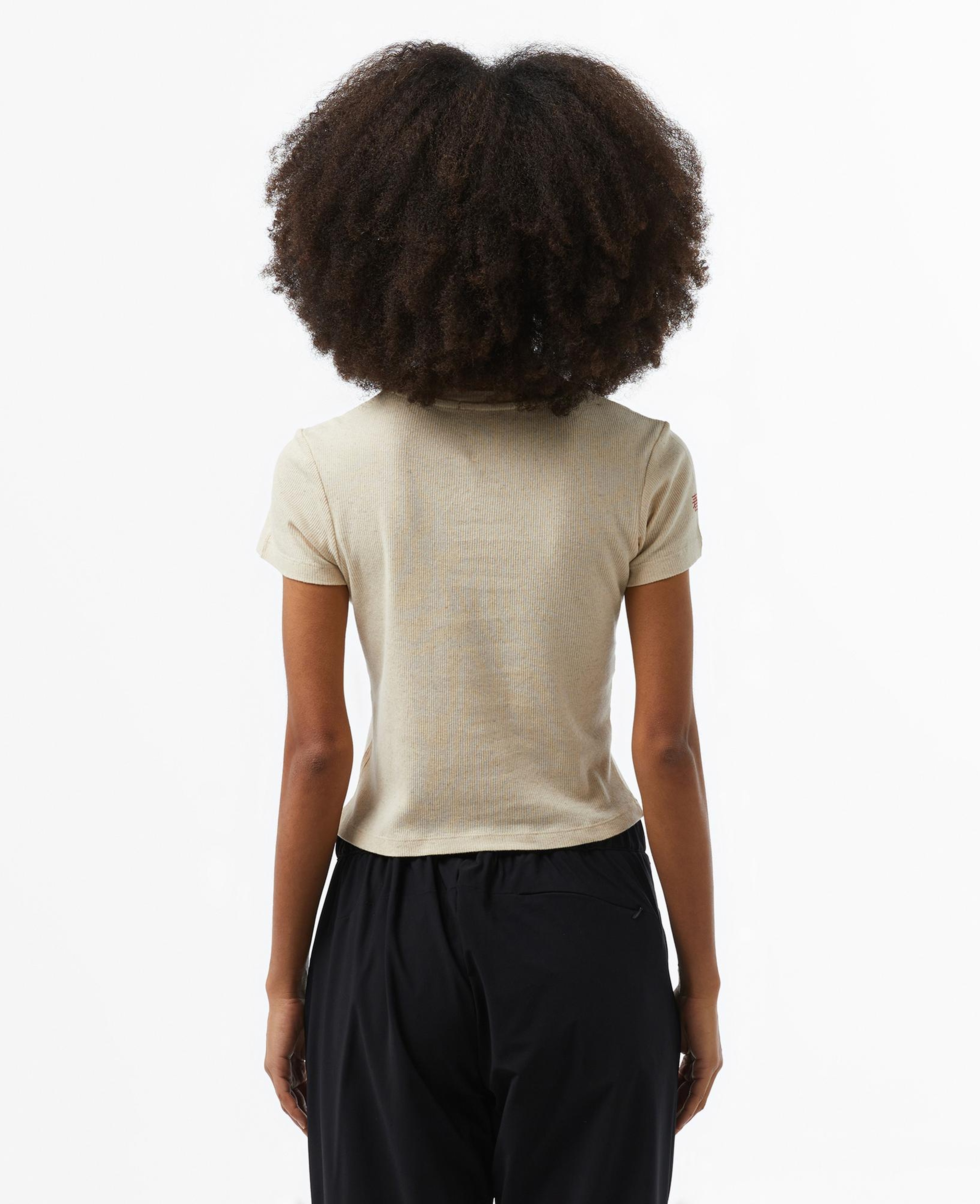 The Stay Line Orino Japon Baskı Detaylı Kadın Krem T-Shirt