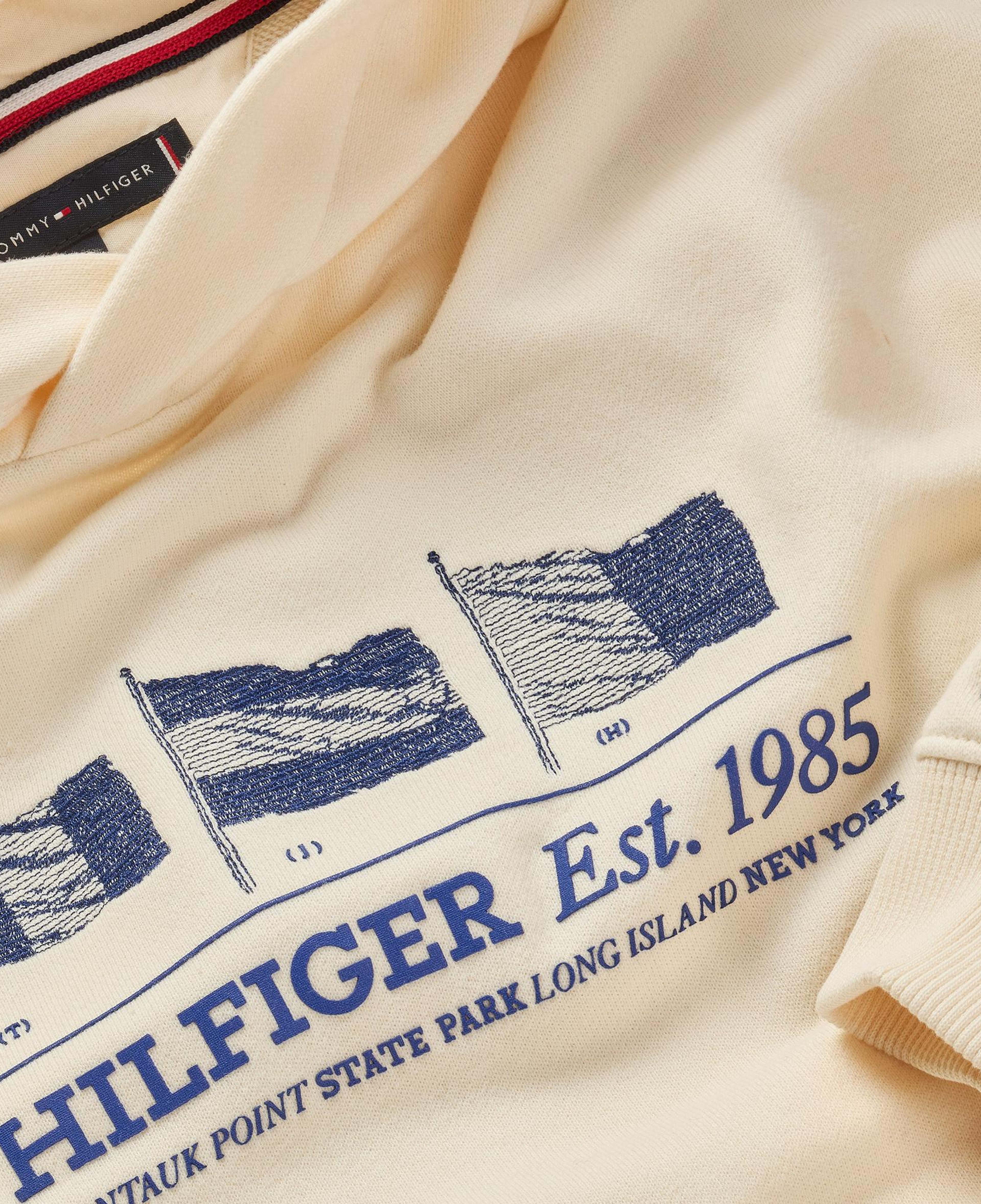Tommy Hilfiger Waving Flag Çocuk Bej Hoodie