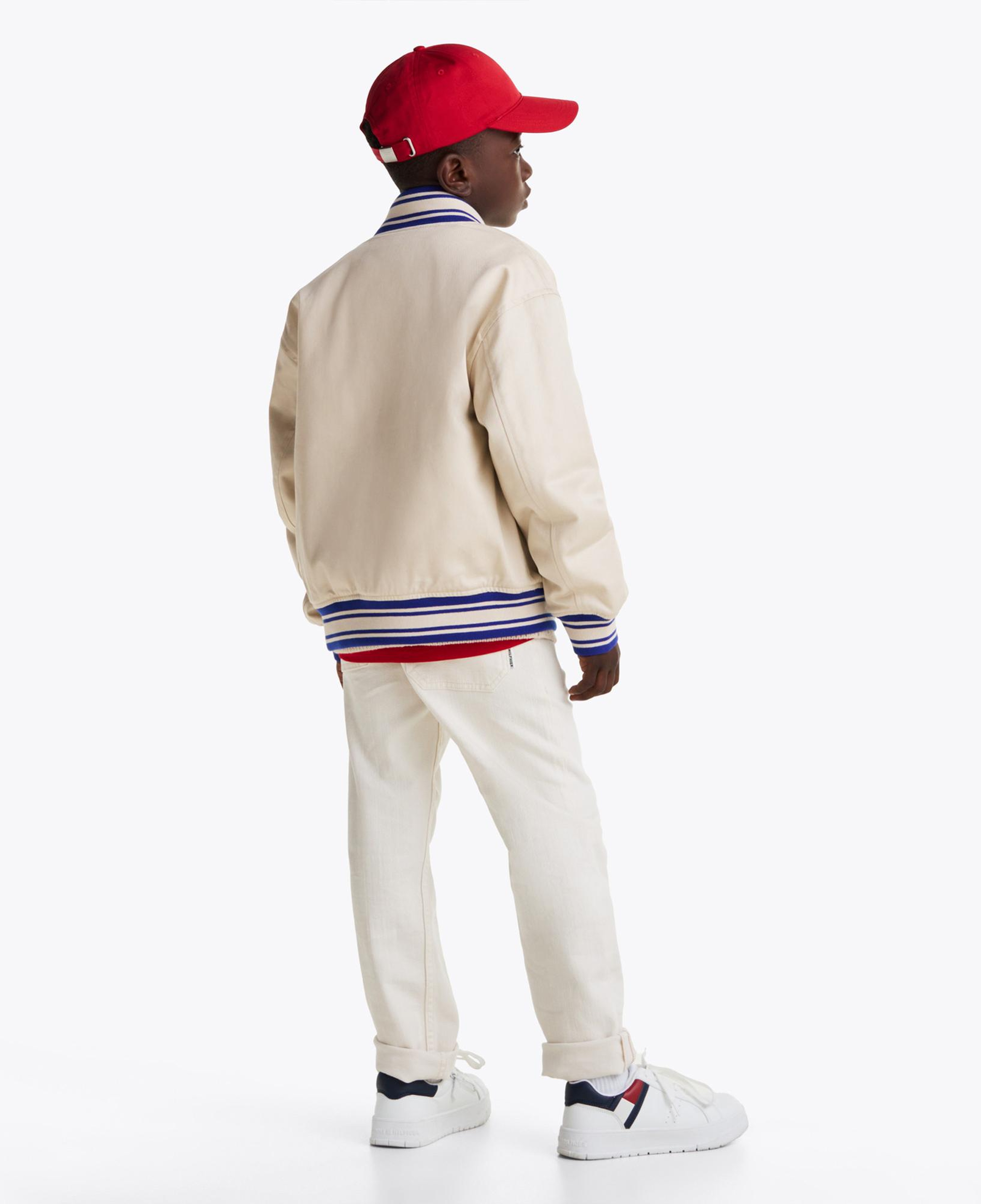 Tommy Hilfiger Twill Badge Varsity Çocuk Bej Ceket