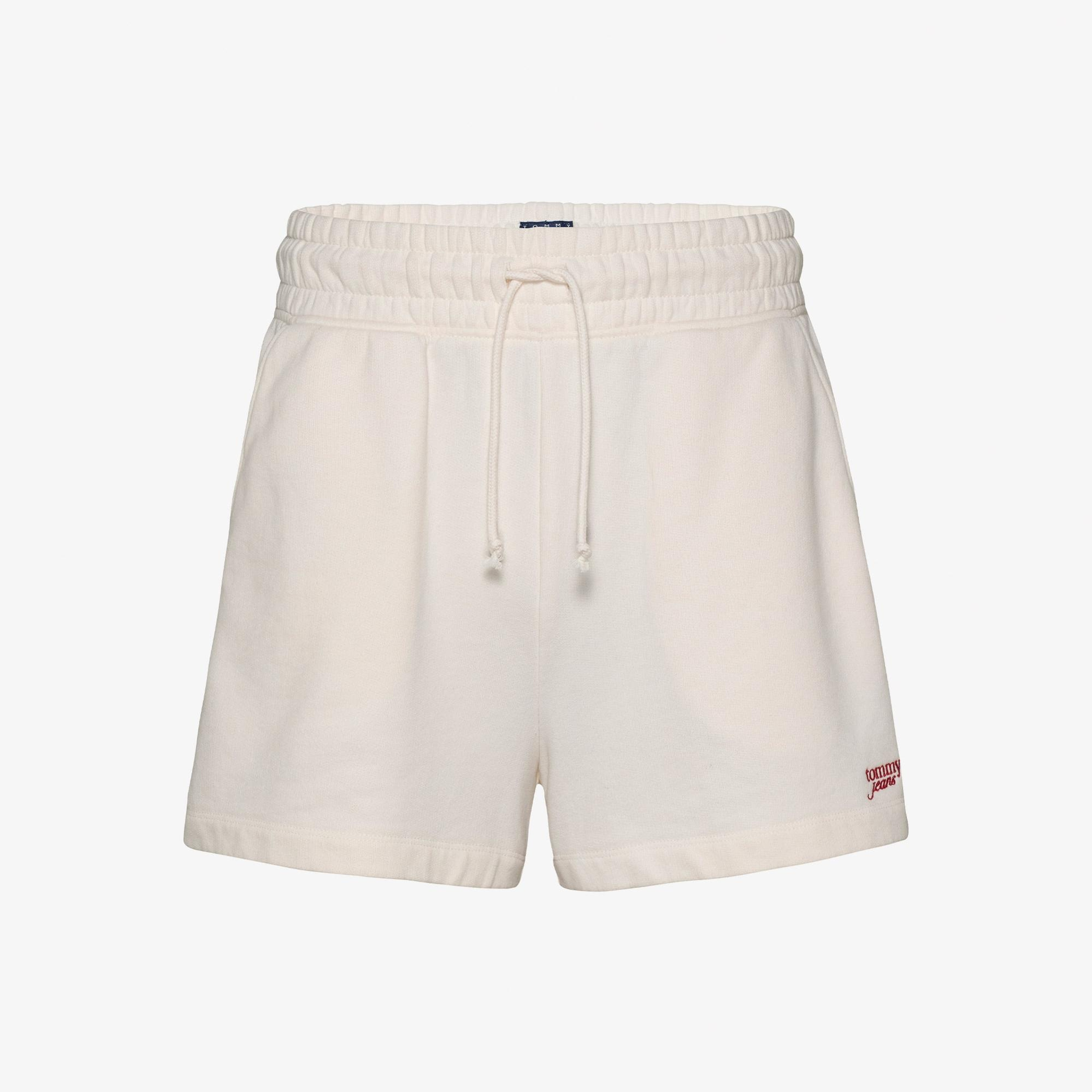 Tommy Jeans Script Kadın Beyaz Şort
