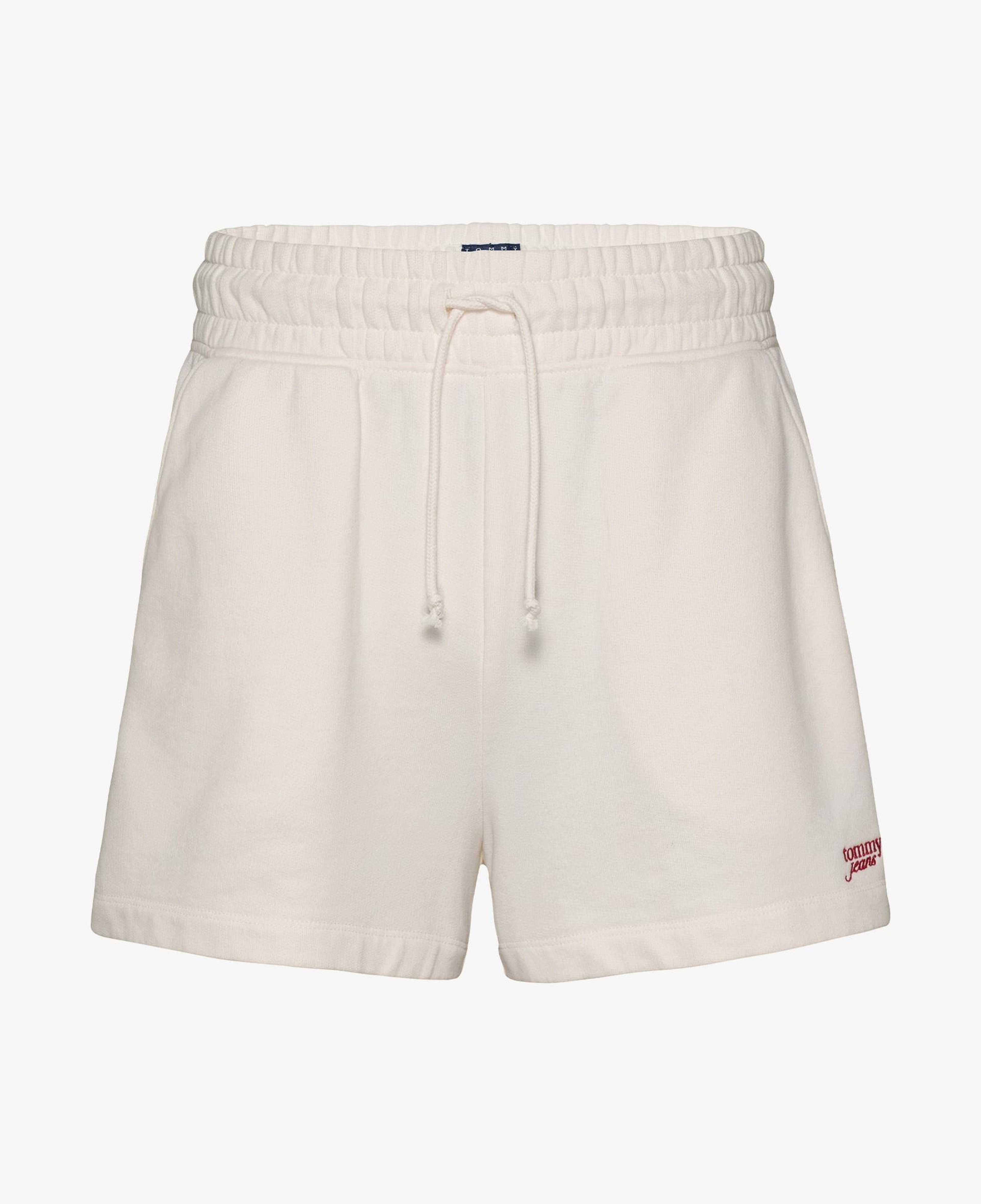 Tommy Jeans Script Kadın Beyaz Şort