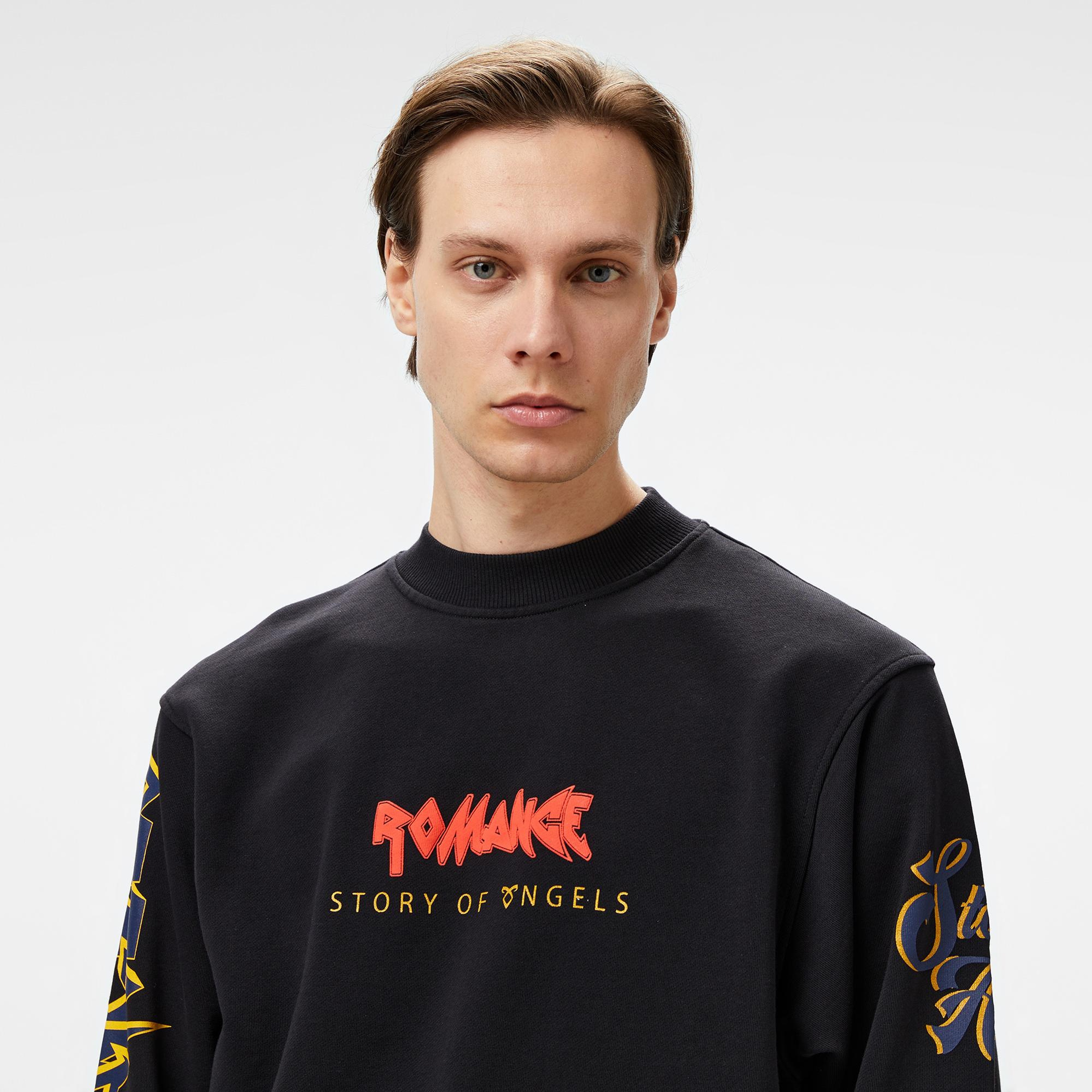 Story Of Angels Budha Dream Water Colour Erkek Siyah Sweatshirt