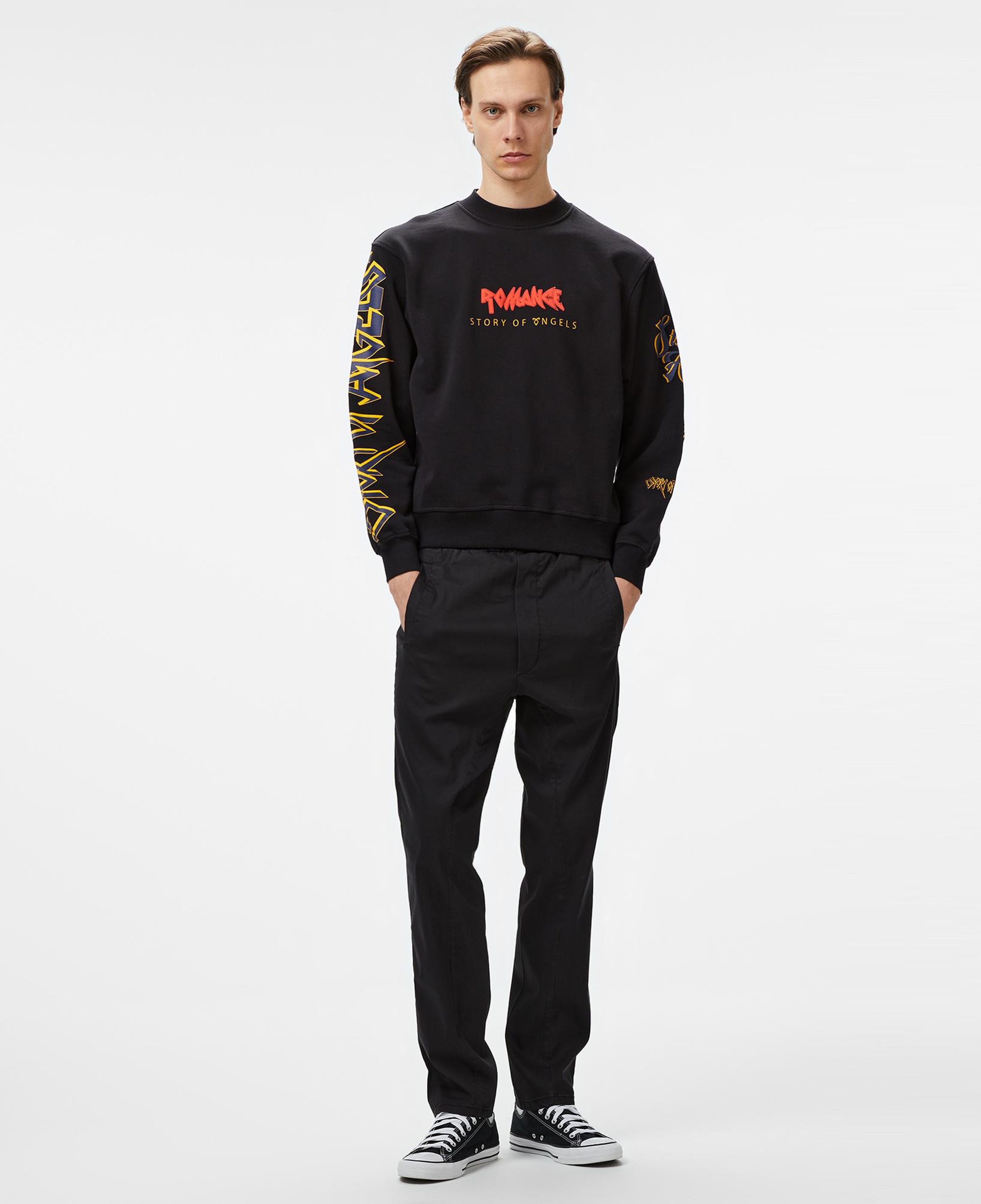 Story Of Angels Budha Dream Water Colour Erkek Siyah Sweatshirt