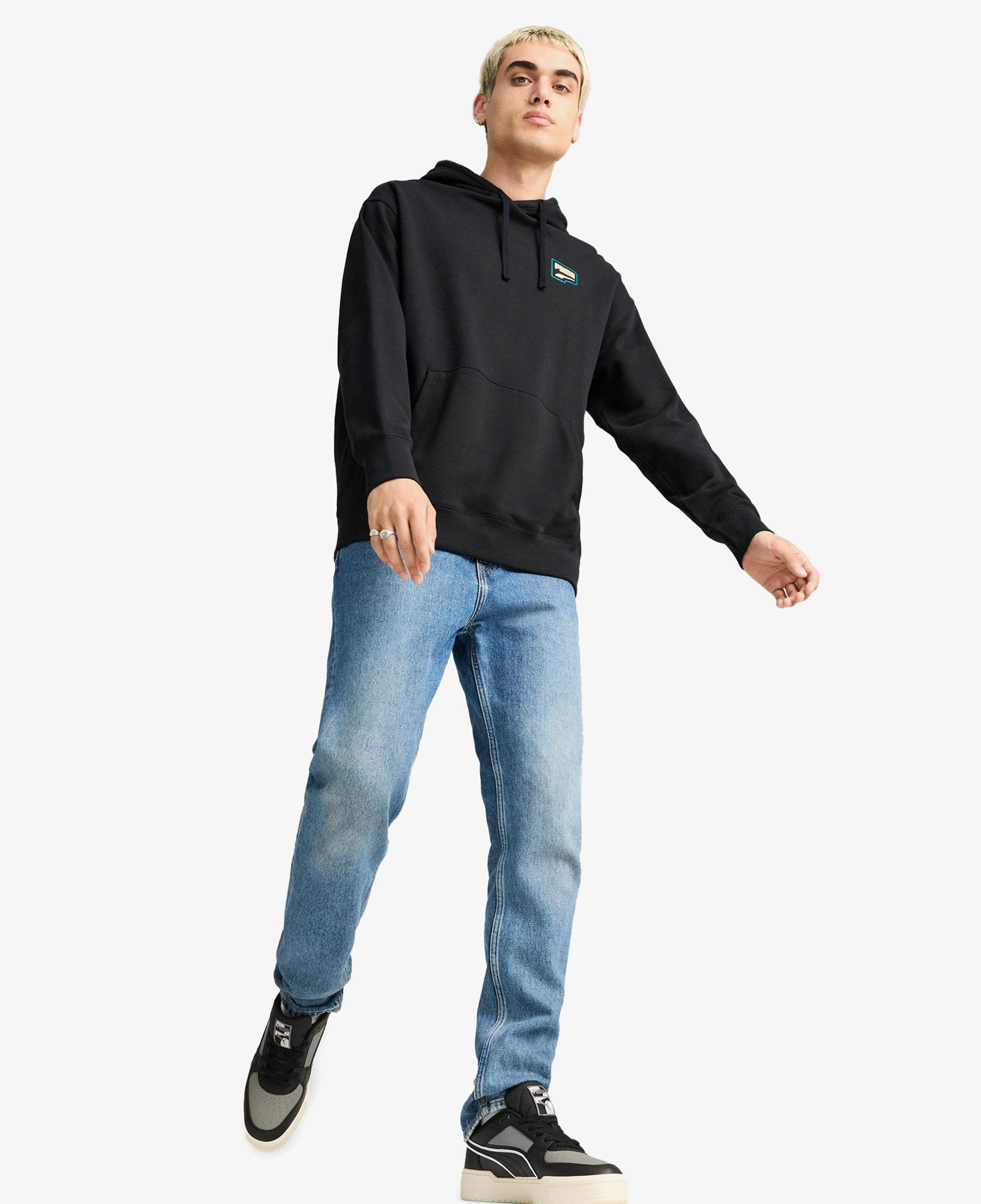 Puma Downtown Graphic Hoodie Unisex Siyah Hoodie