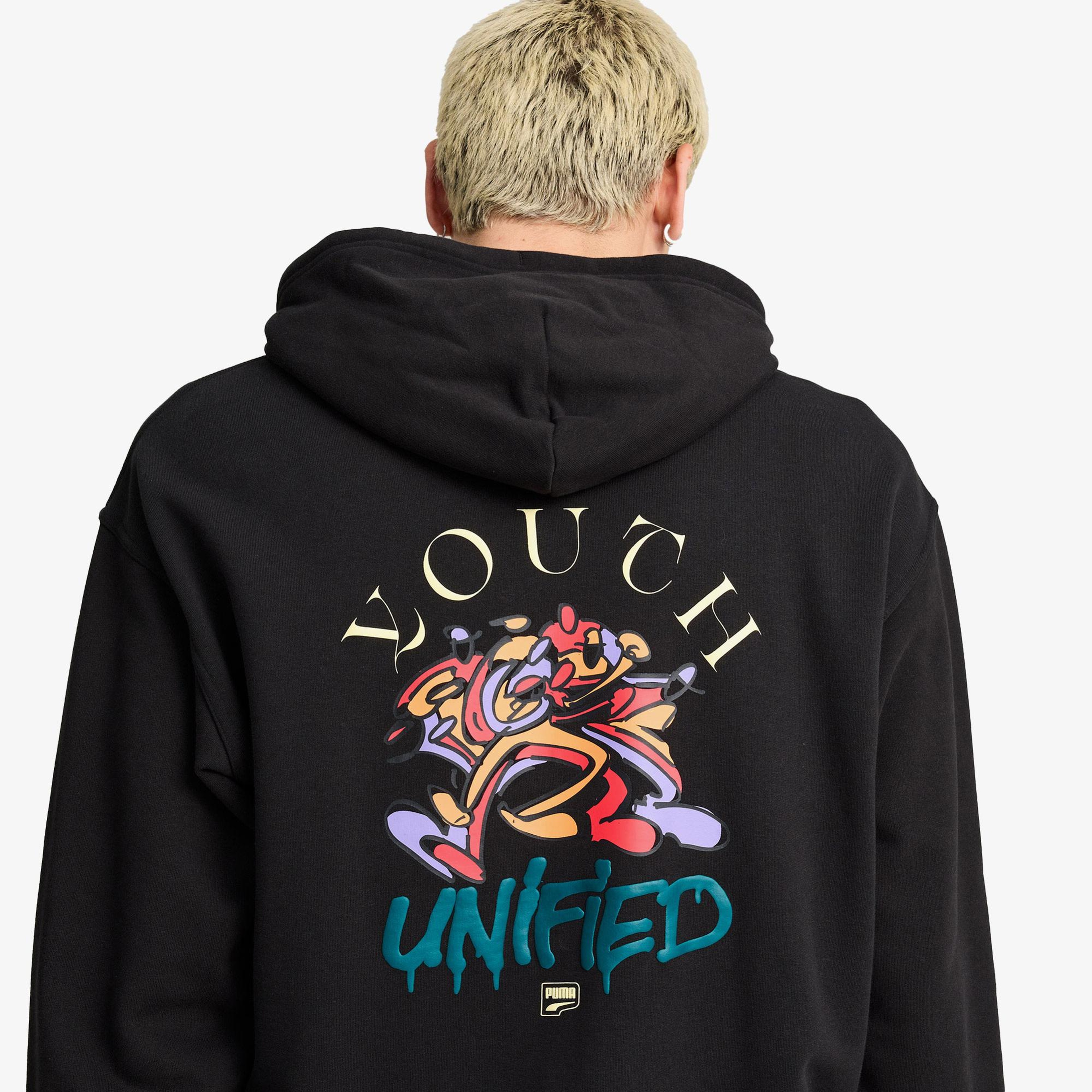 Puma Downtown Graphic Hoodie Unisex Siyah Hoodie