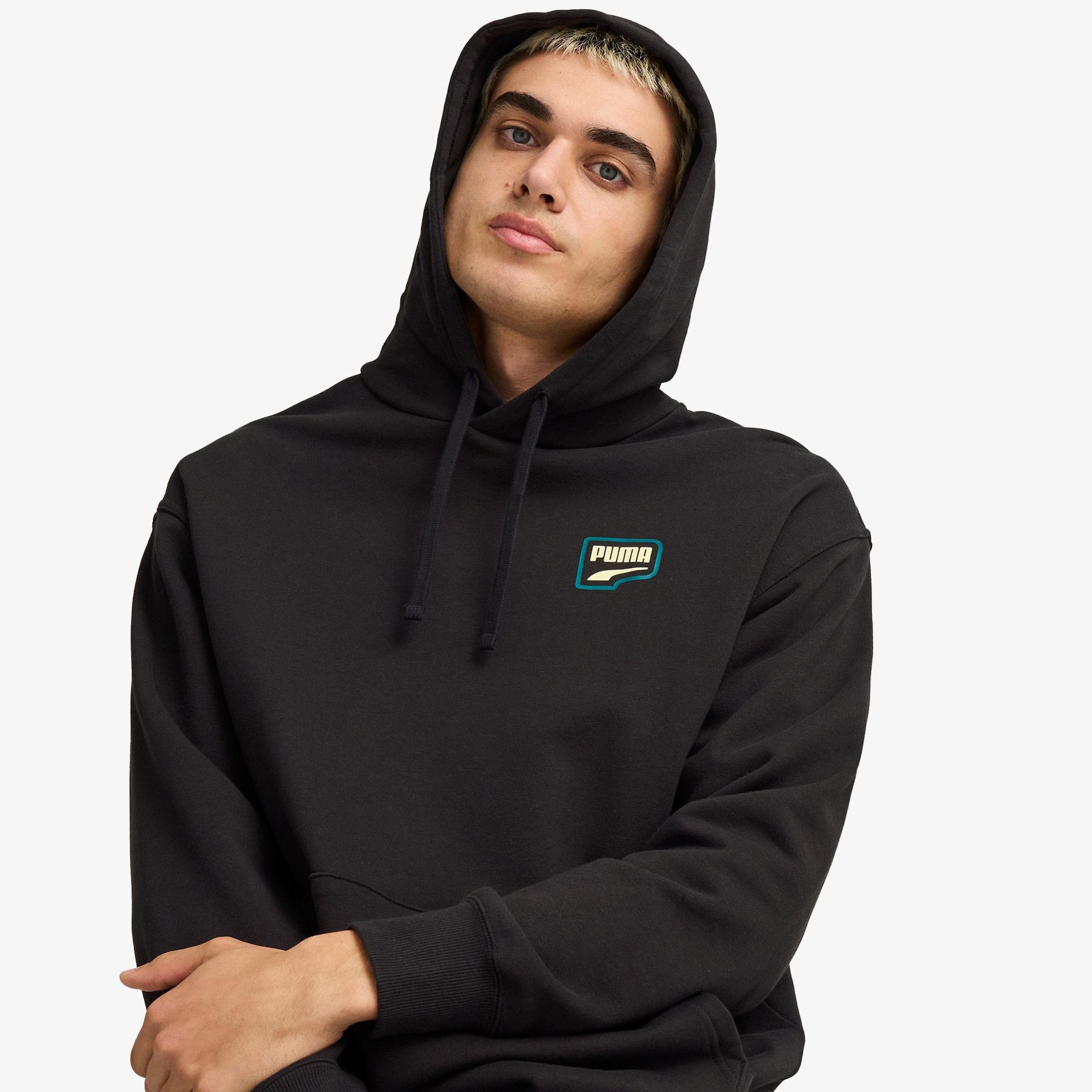 Puma Downtown Graphic Hoodie Unisex Siyah Hoodie